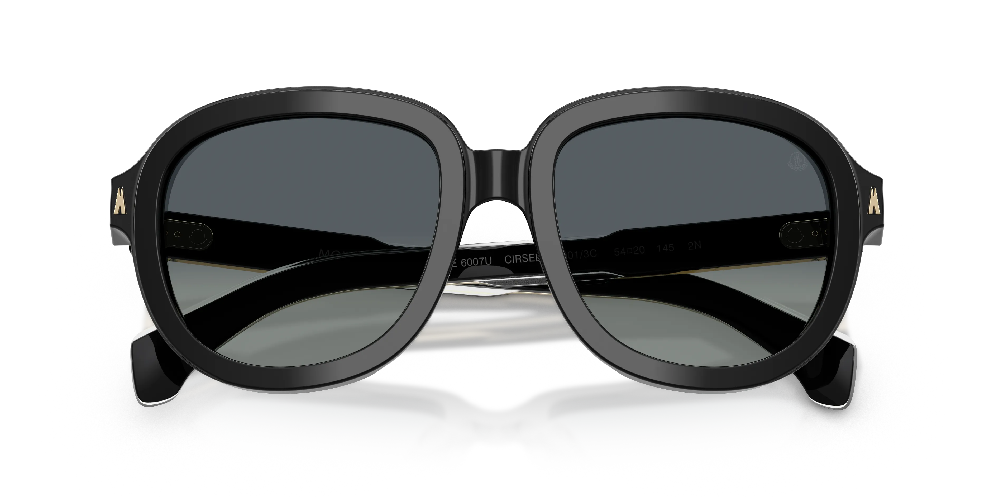 Moncler ME6007U CIRSEE 30013C Occhiali da sole Acetato Nero Grigio Pilot Normale Sfumato - immagine 2