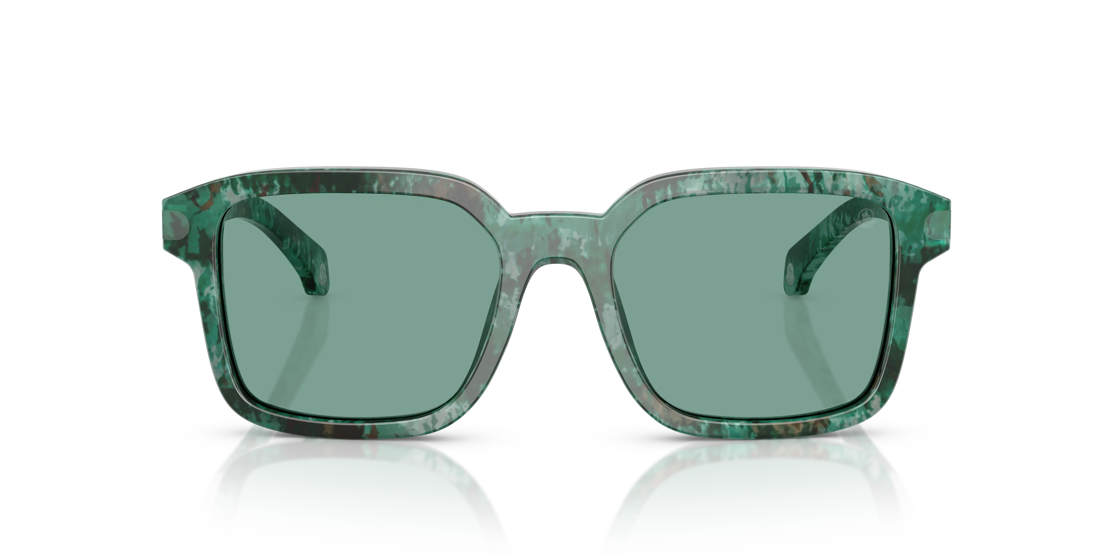 Moncler ME6006 QUADERNA 301282 Occhiali da sole Acetato Marrone Verde Squadrata Normale - immagine 3