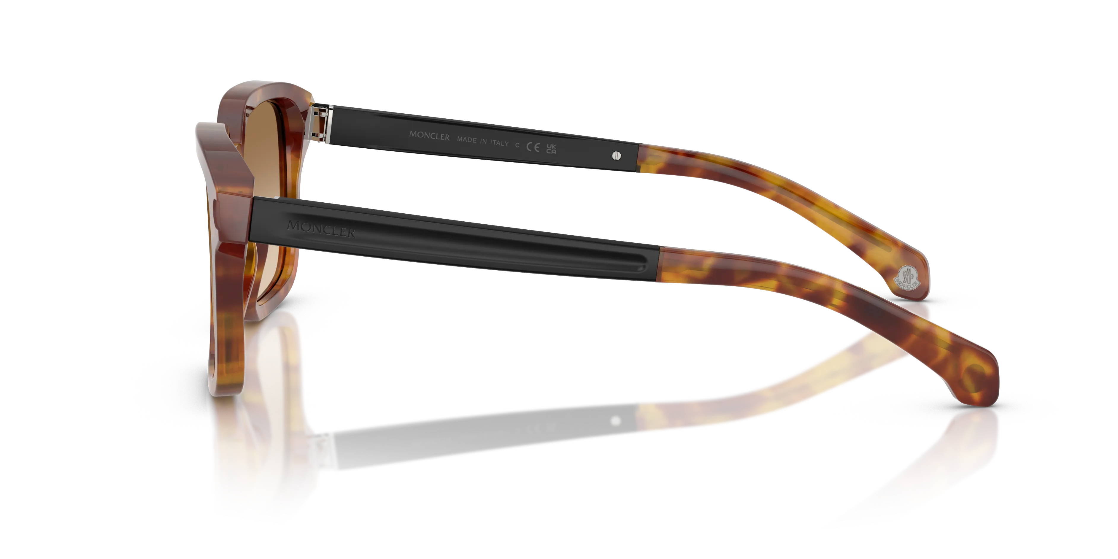 Moncler ME6006 QUADERNA 301189 Occhiali da sole Acetato Tartaruga Marrone Squadrata Normale Sfumato - immagine 4