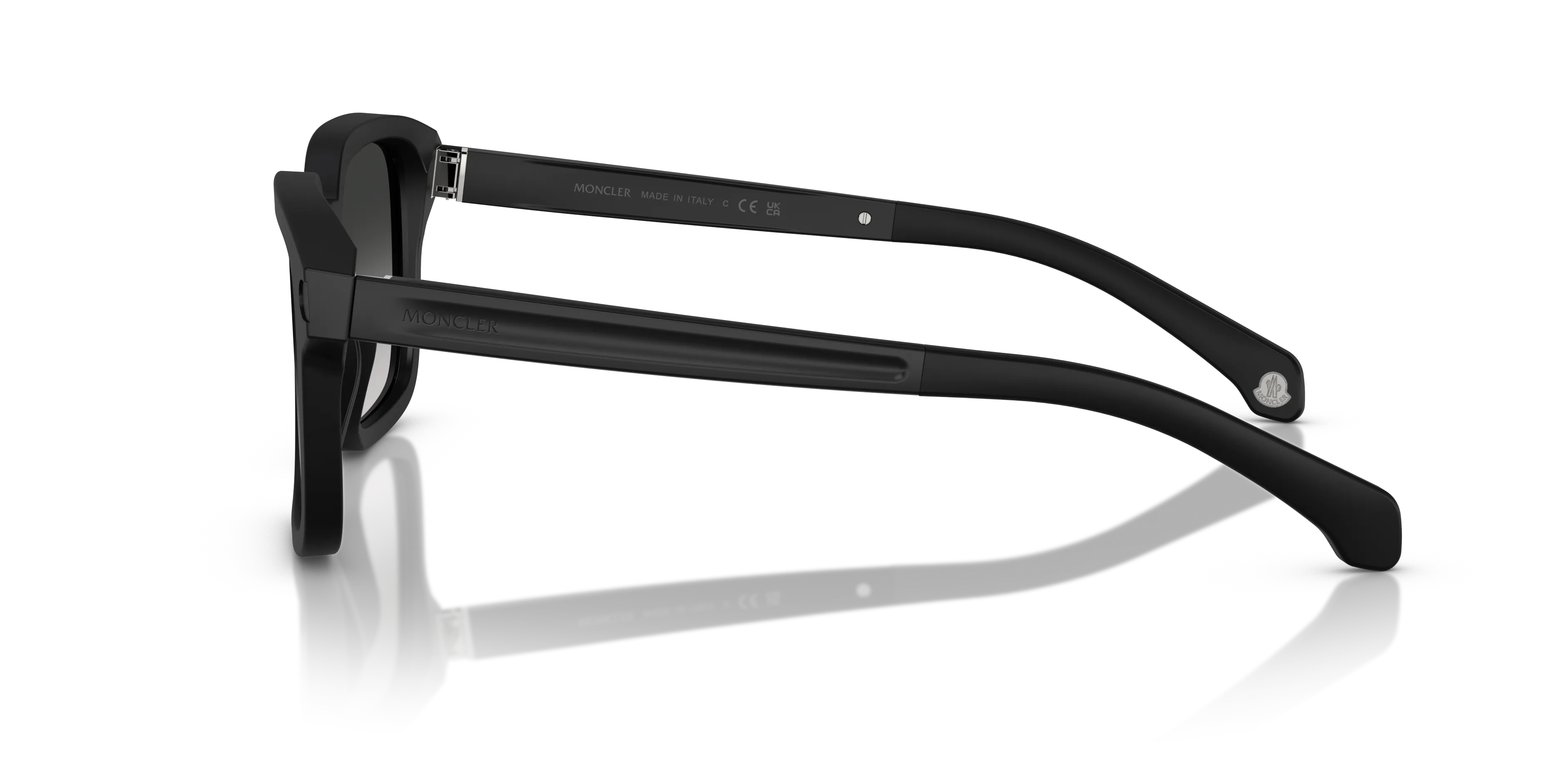 Moncler ME6006 QUADERNA 30103C Occhiali da sole Acetato Nero Grigio Squadrata Normale Sfumato - immagine 4