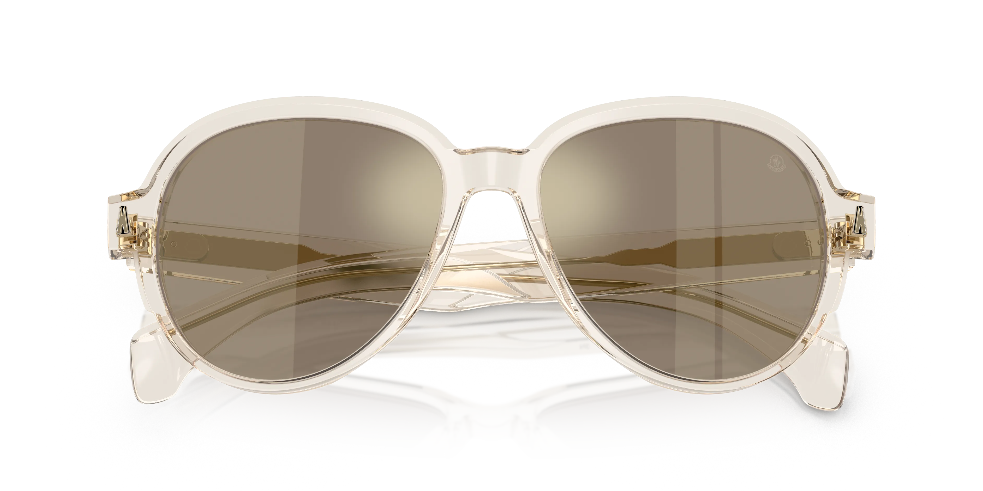 Moncler ME6005 SWANSPAN 30035A Occhiali da sole Acetato Bianco Grigio Pilot Normale - immagine 2