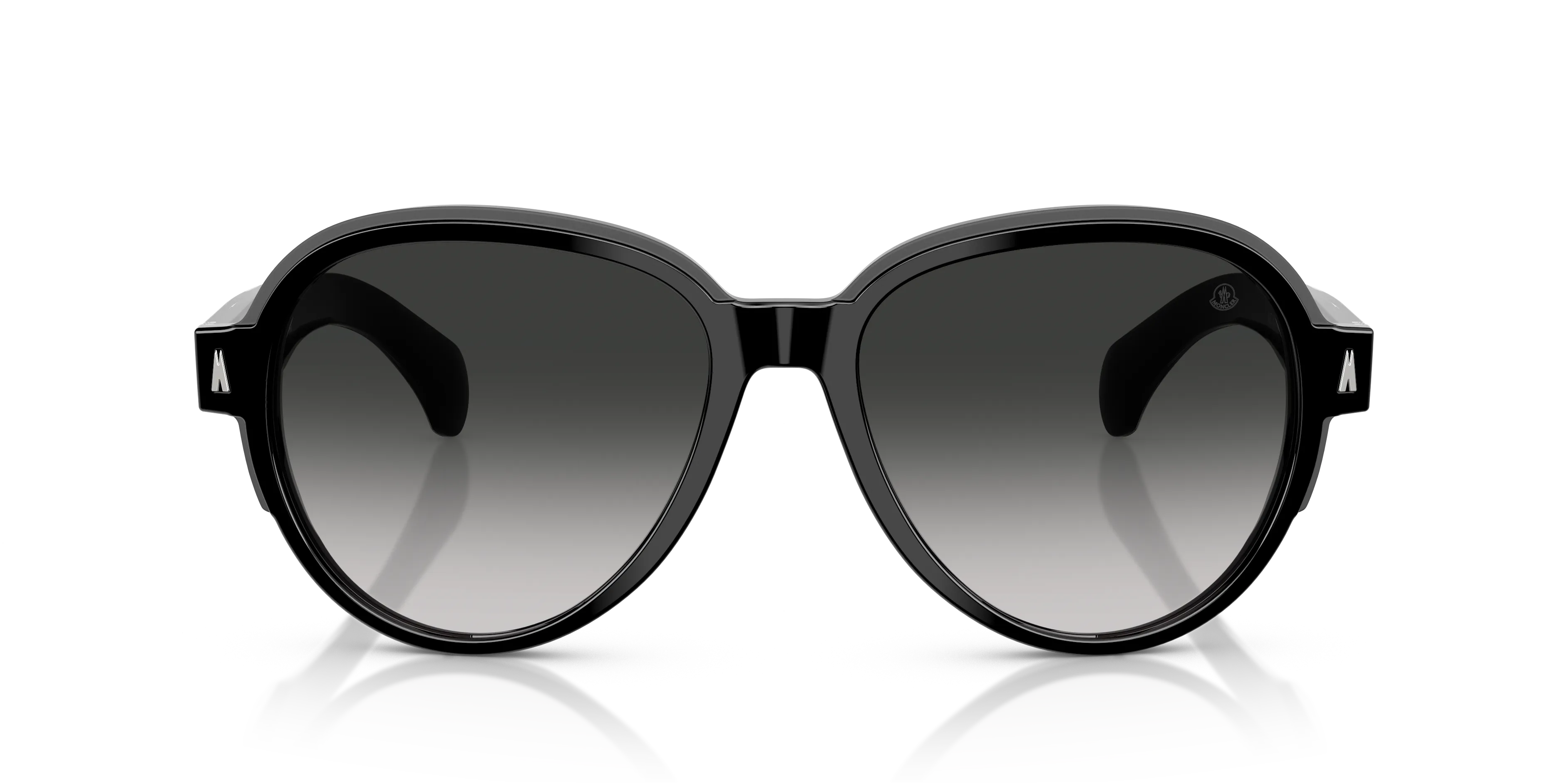 Moncler ME6005 SWANSPAN 30013C Occhiali da sole Acetato Nero Grigio Pilot Normale Sfumato - immagine 3