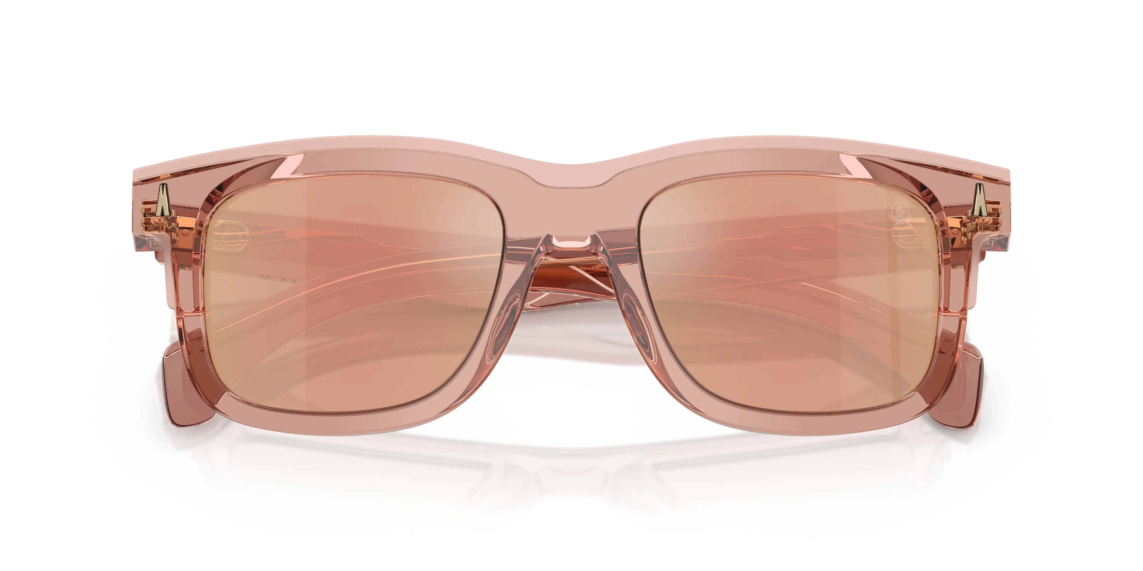Moncler ME6004 CLARO 30087J Occhiali da sole Acetato Rosa Oro Squadrata Normale - immagine 2