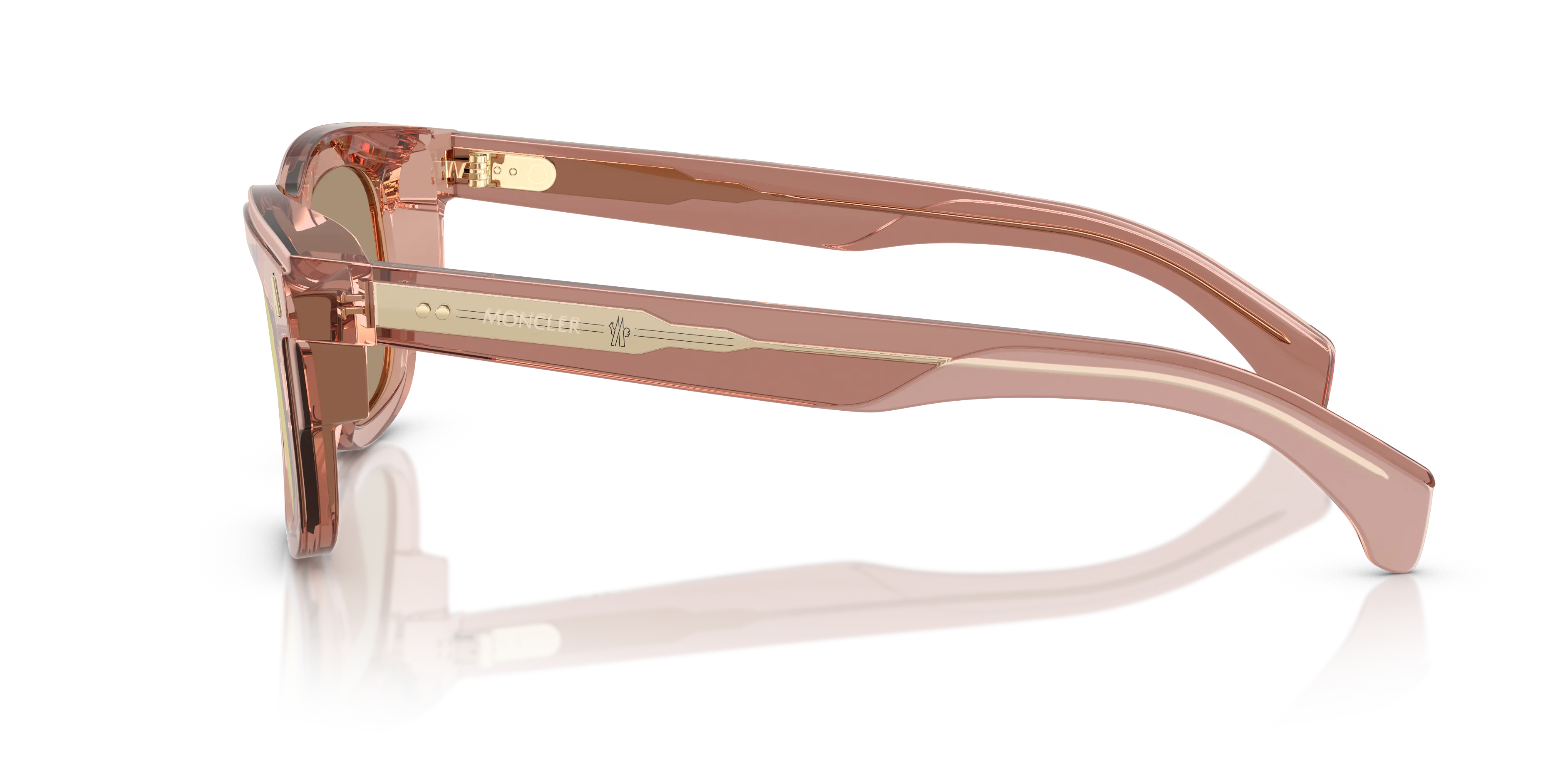 Moncler ME6004 CLARO 30087J Occhiali da sole Acetato Rosa Oro Squadrata Normale - immagine 4