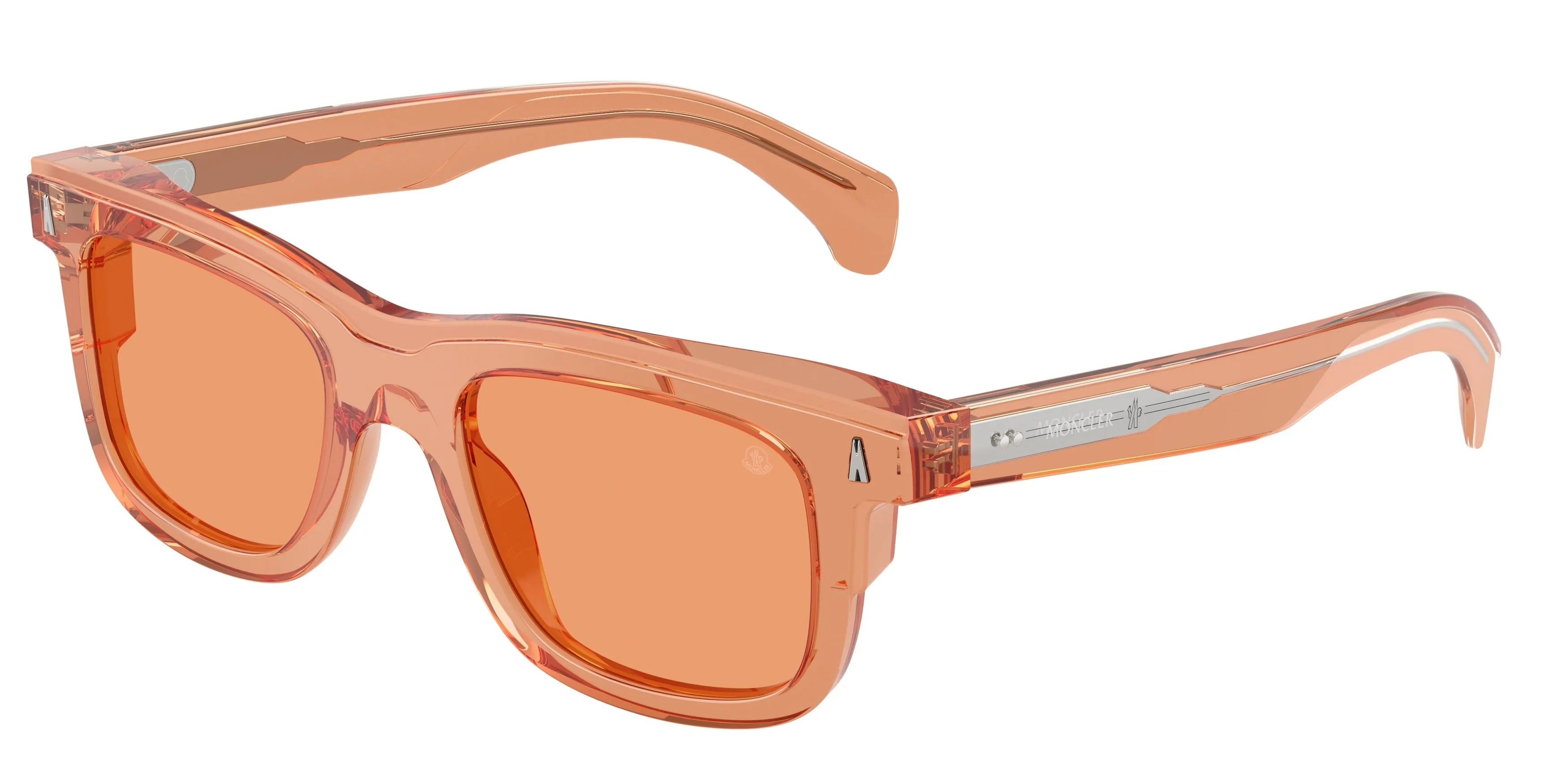 Moncler ME6004 CLARO 300574 Occhiali da sole Acetato Rosa Arancione Squadrata Normale - immagine 1