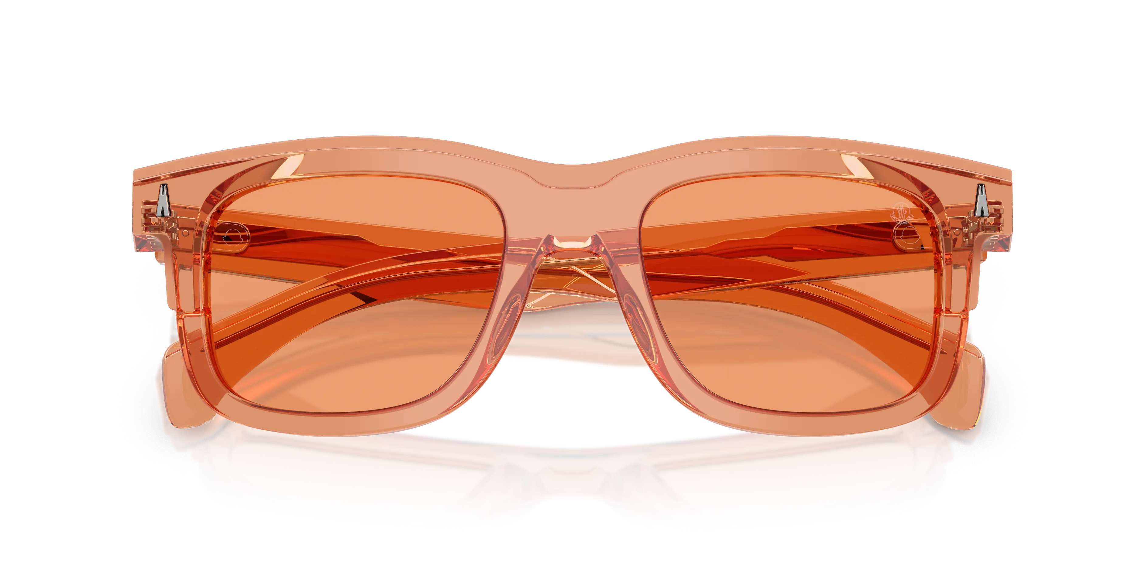 Moncler ME6004 CLARO 300574 Occhiali da sole Acetato Rosa Arancione Squadrata Normale - immagine 2