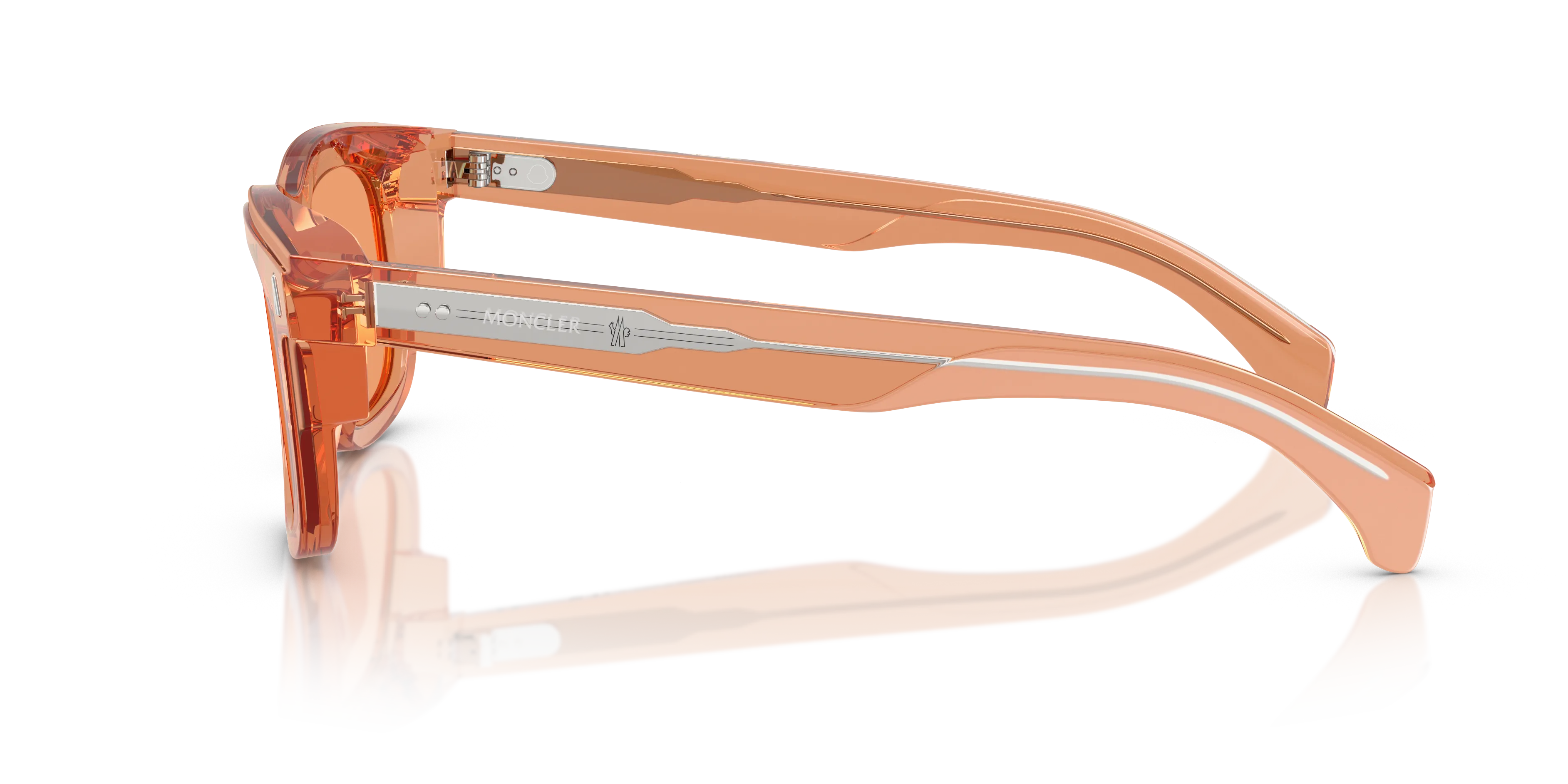 Moncler ME6004 CLARO 300574 Occhiali da sole Acetato Rosa Arancione Squadrata Normale - immagine 4