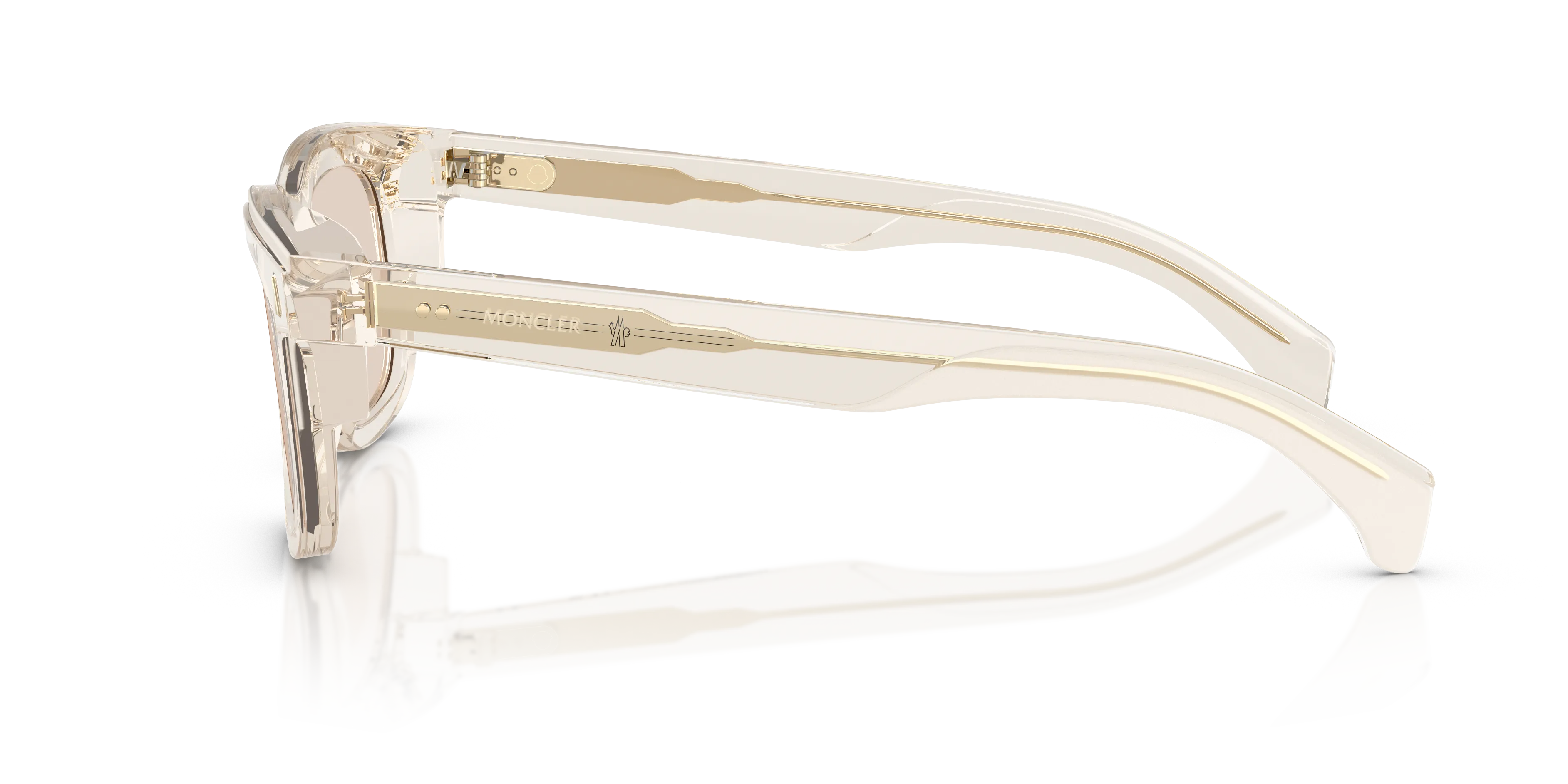 Moncler ME6004 CLARO 3003M4 Occhiali da sole Acetato Bianco Marrone Squadrata Fotocromatiche - immagine 4