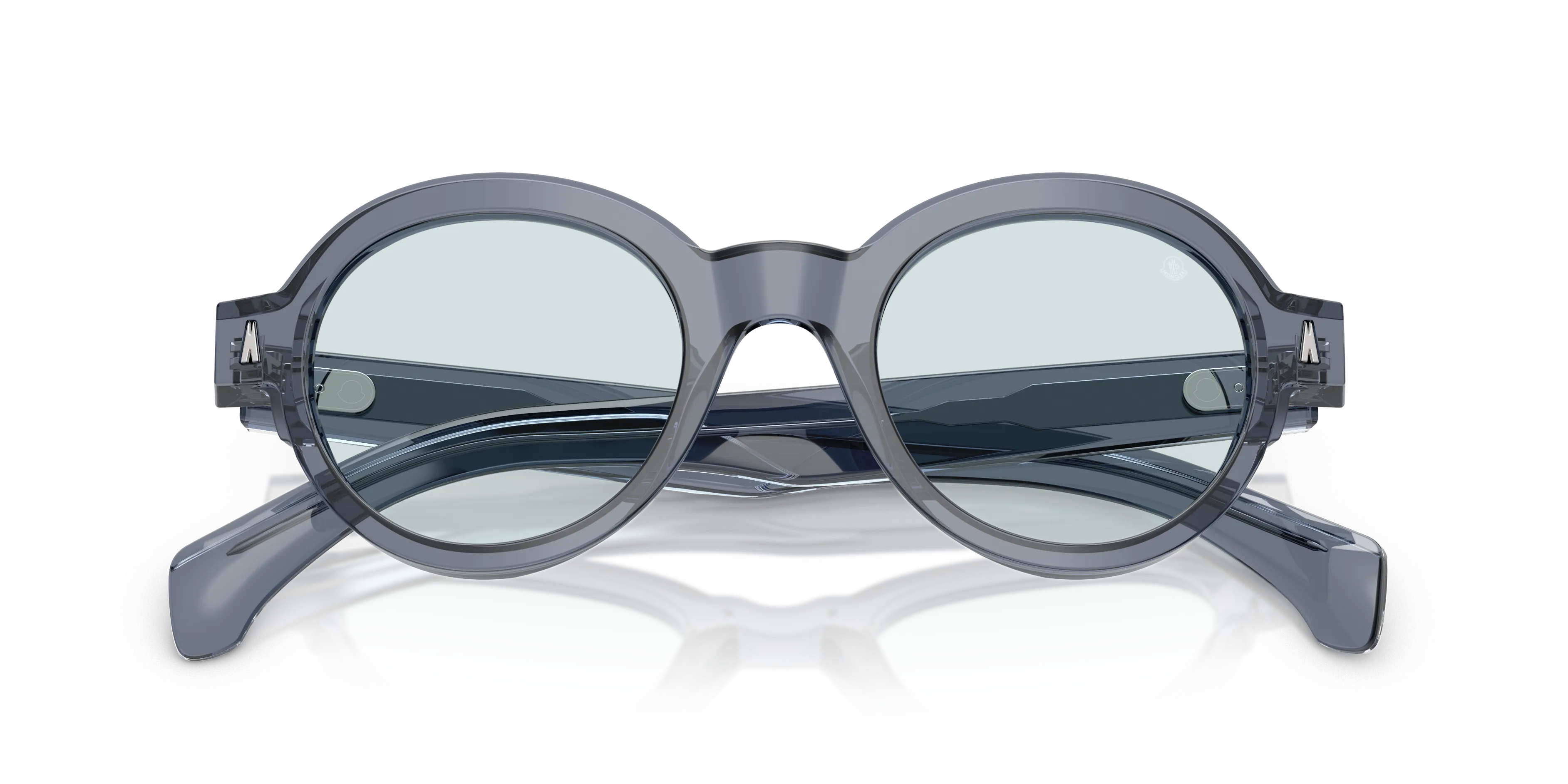 Moncler ME6003 RONDOSA 300T72 Occhiali da sole Acetato Blu Blu Rotonda Fotocromatiche - immagine 2