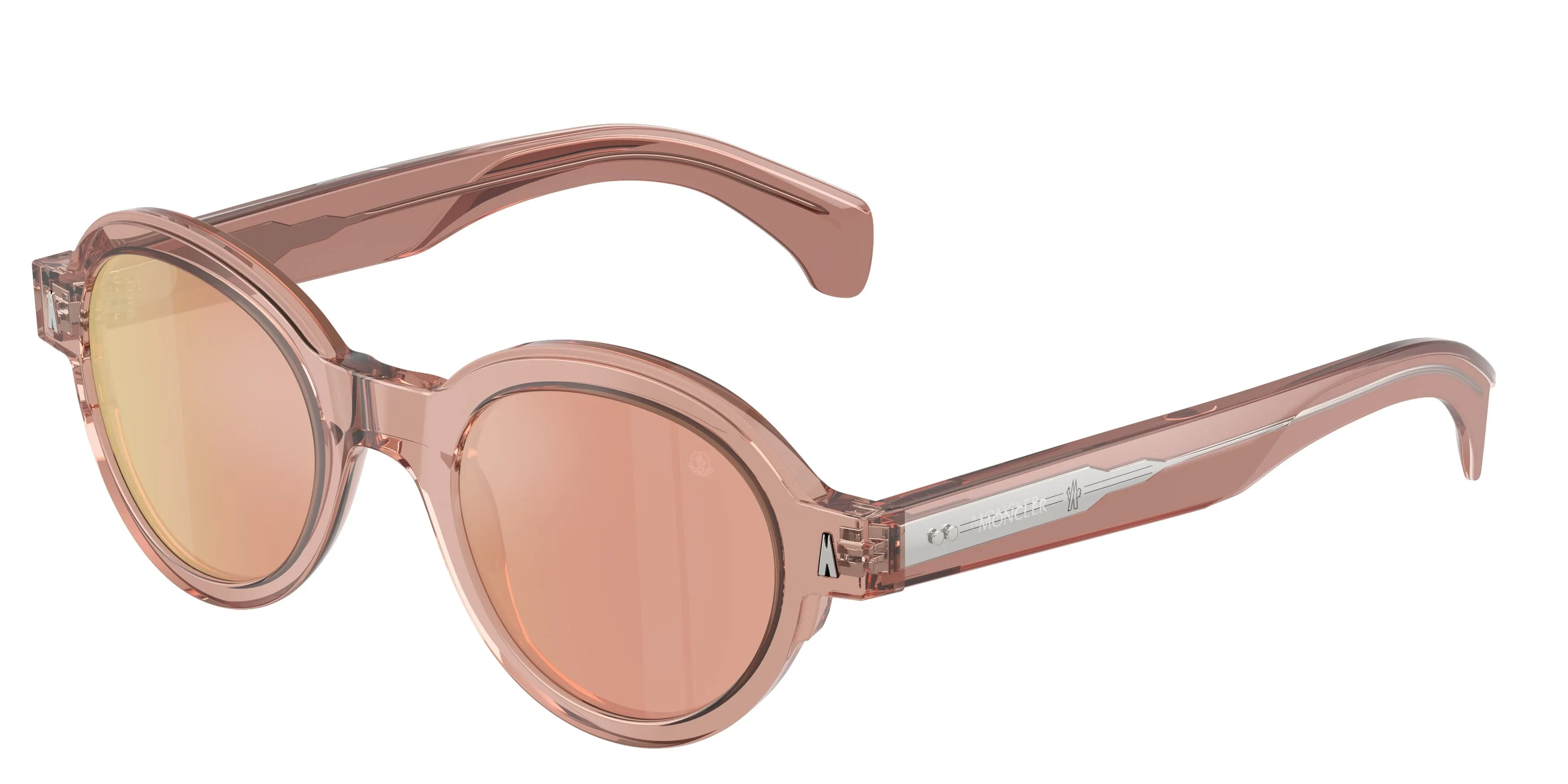 Moncler ME6003 RONDOSA 30087J Occhiali da sole Acetato Rosa Oro Rotonda Normale - immagine 1