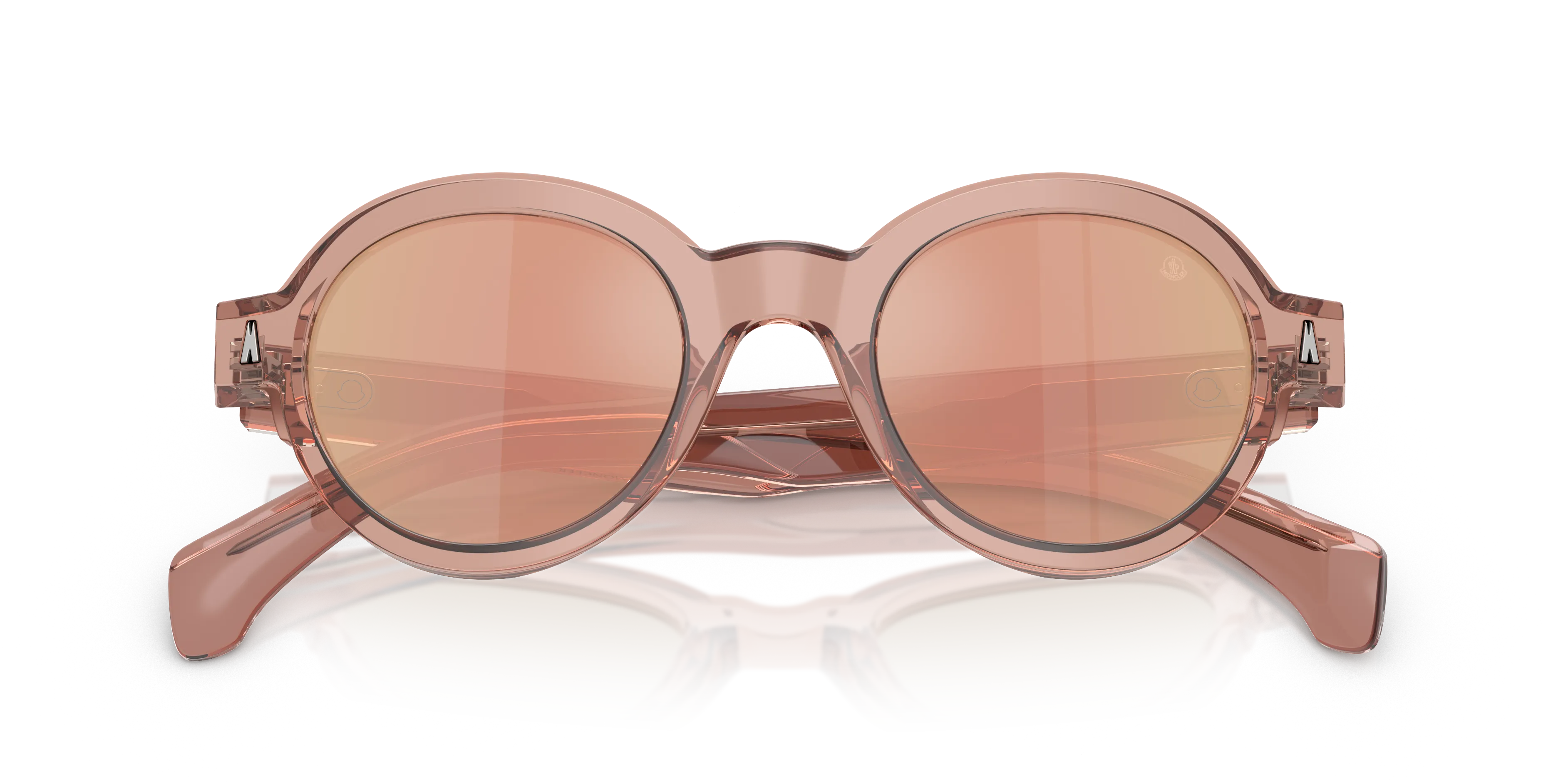 Moncler ME6003 RONDOSA 30087J Occhiali da sole Acetato Rosa Oro Rotonda Normale - immagine 2