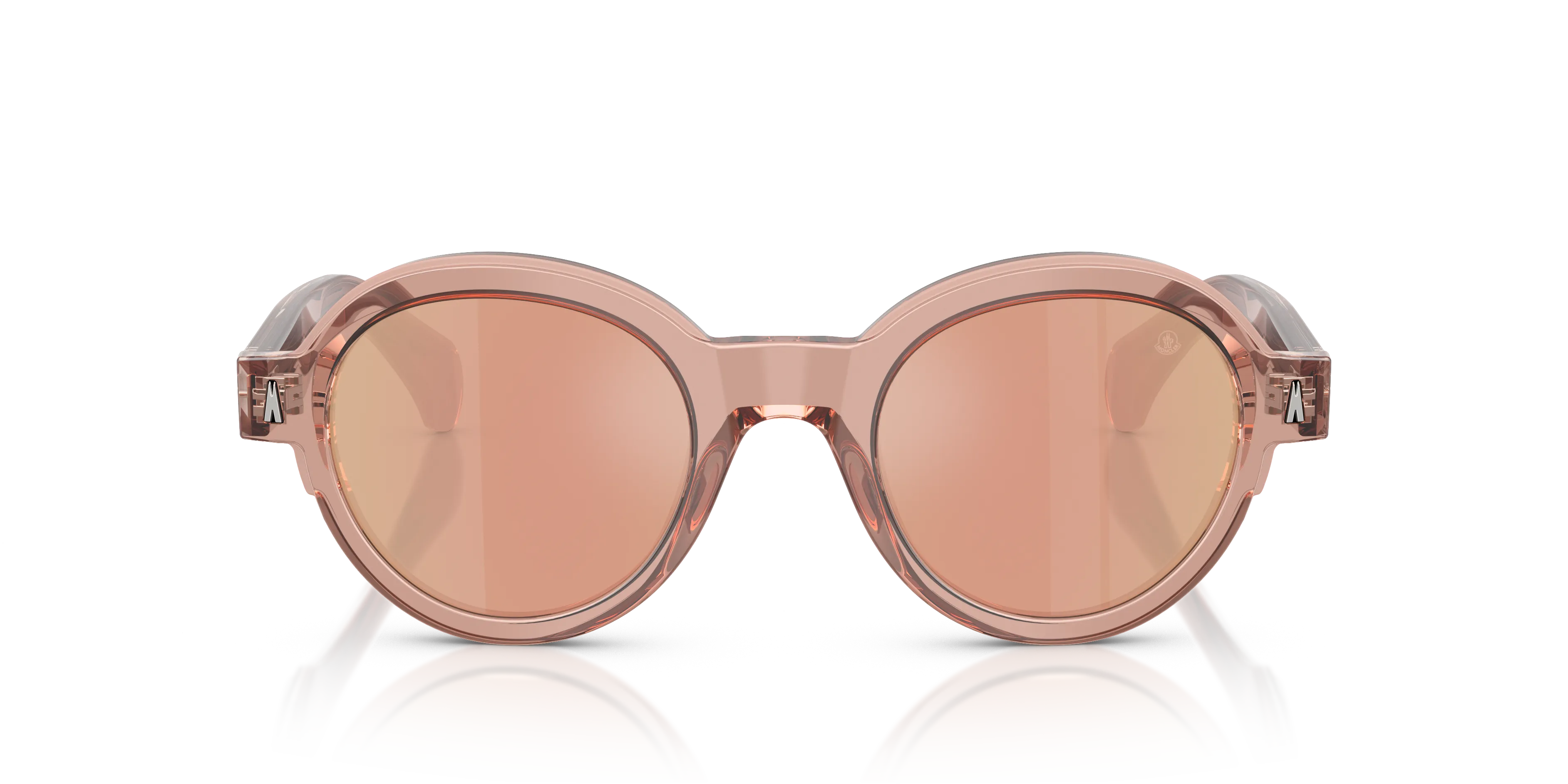 Moncler ME6003 RONDOSA 30087J Occhiali da sole Acetato Rosa Oro Rotonda Normale - immagine 3