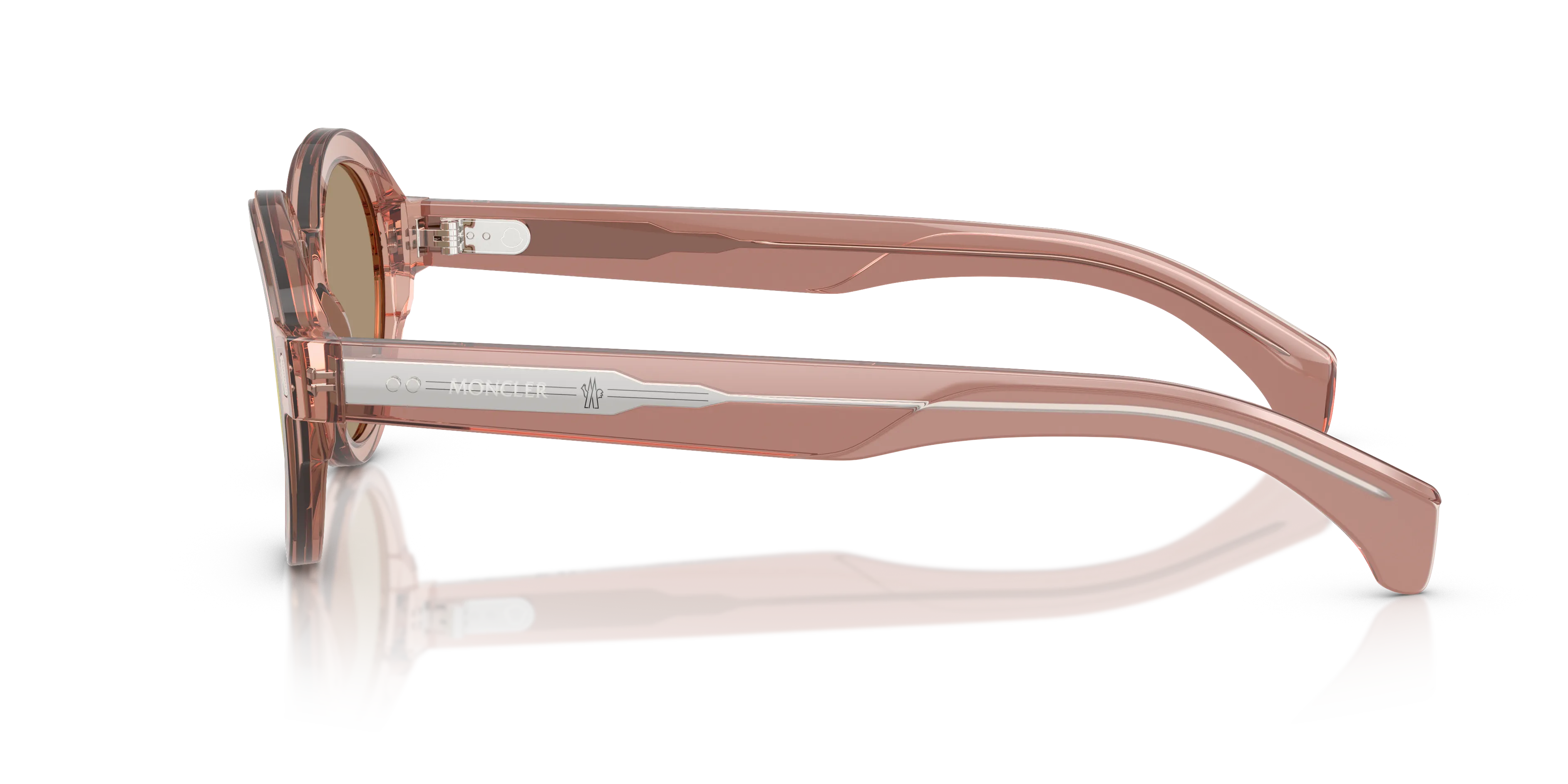 Moncler ME6003 RONDOSA 30087J Occhiali da sole Acetato Rosa Oro Rotonda Normale - immagine 4