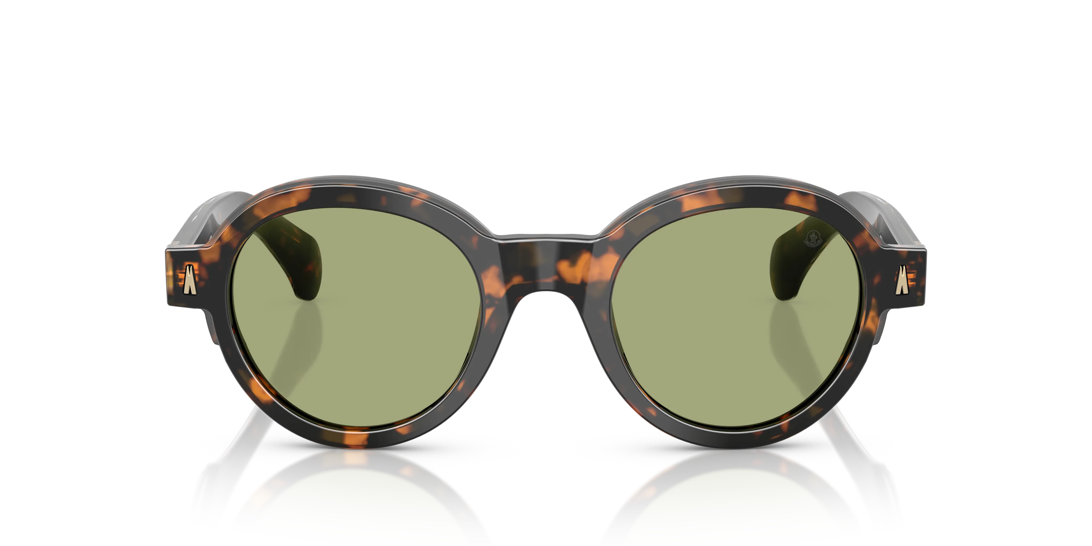 Moncler ME6003 RONDOSA 300682 Occhiali da sole Acetato Tartaruga Verde Rotonda Normale - immagine 3