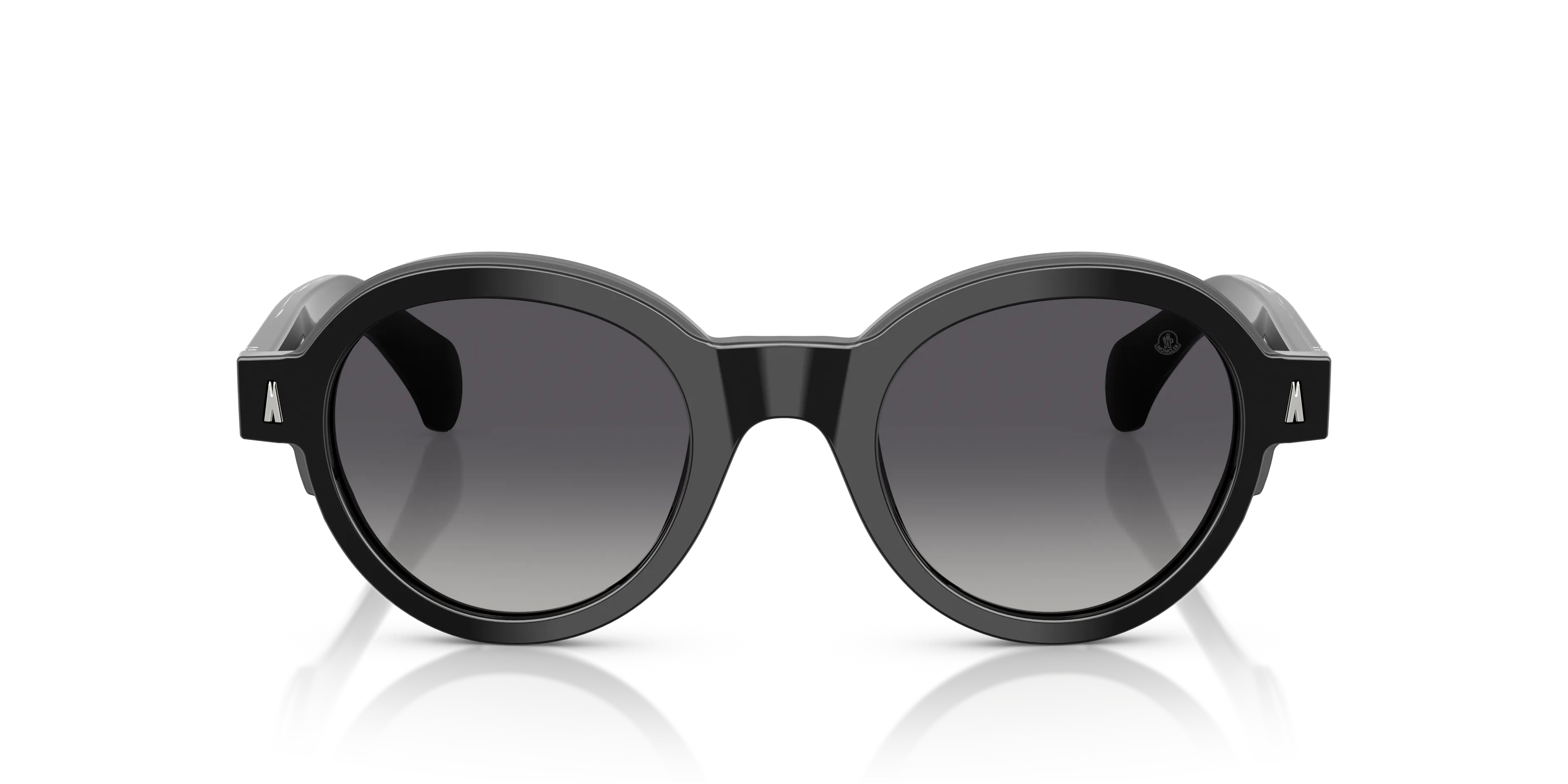 Moncler ME6003 RONDOSA 3001T3 Occhiali da sole Acetato Nero Grigio Rotonda Polarizzata - immagine 3