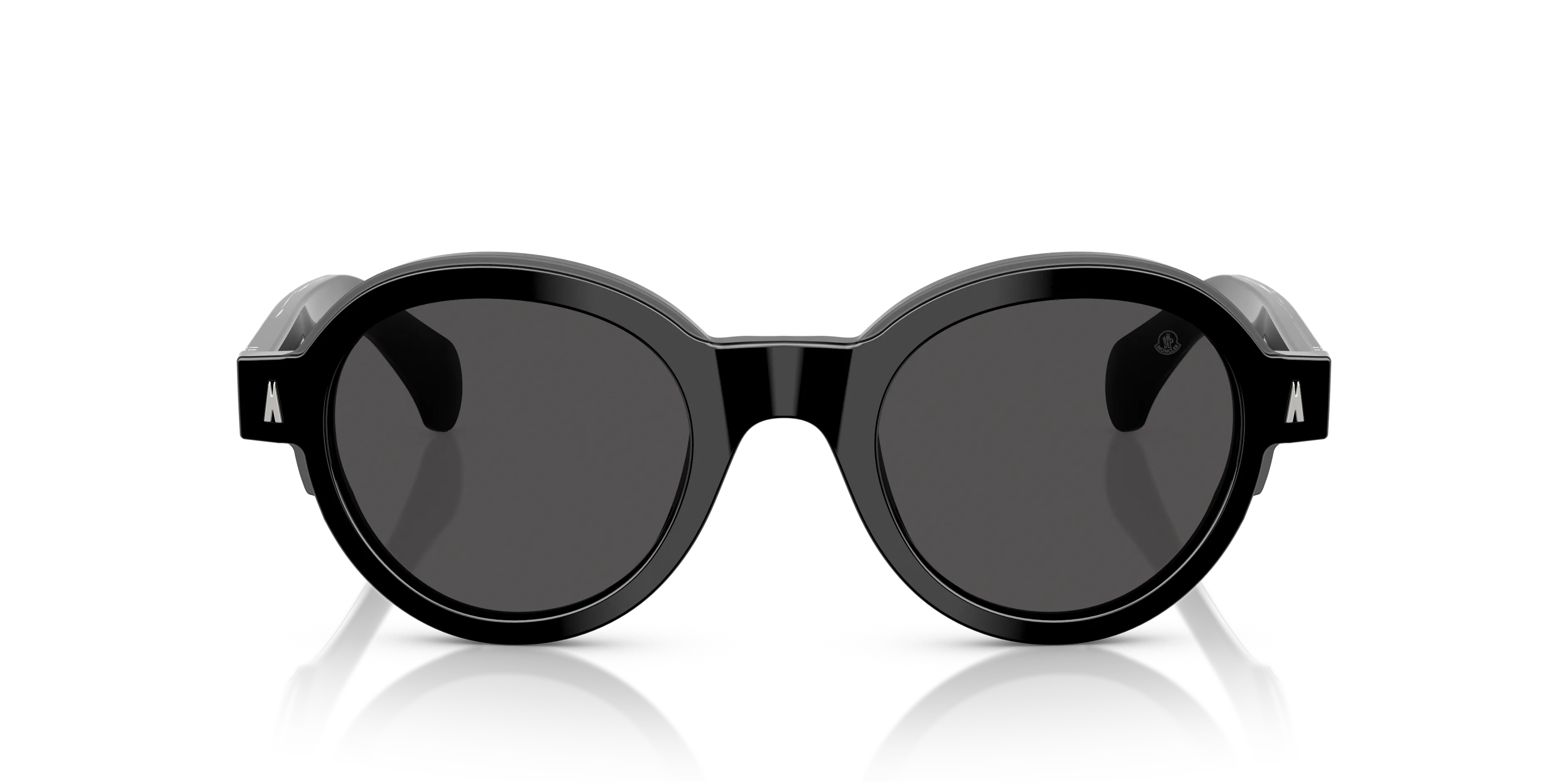Moncler ME6003 RONDOSA 300187 Occhiali da sole Acetato Nero Grigio Rotonda Normale - immagine 3