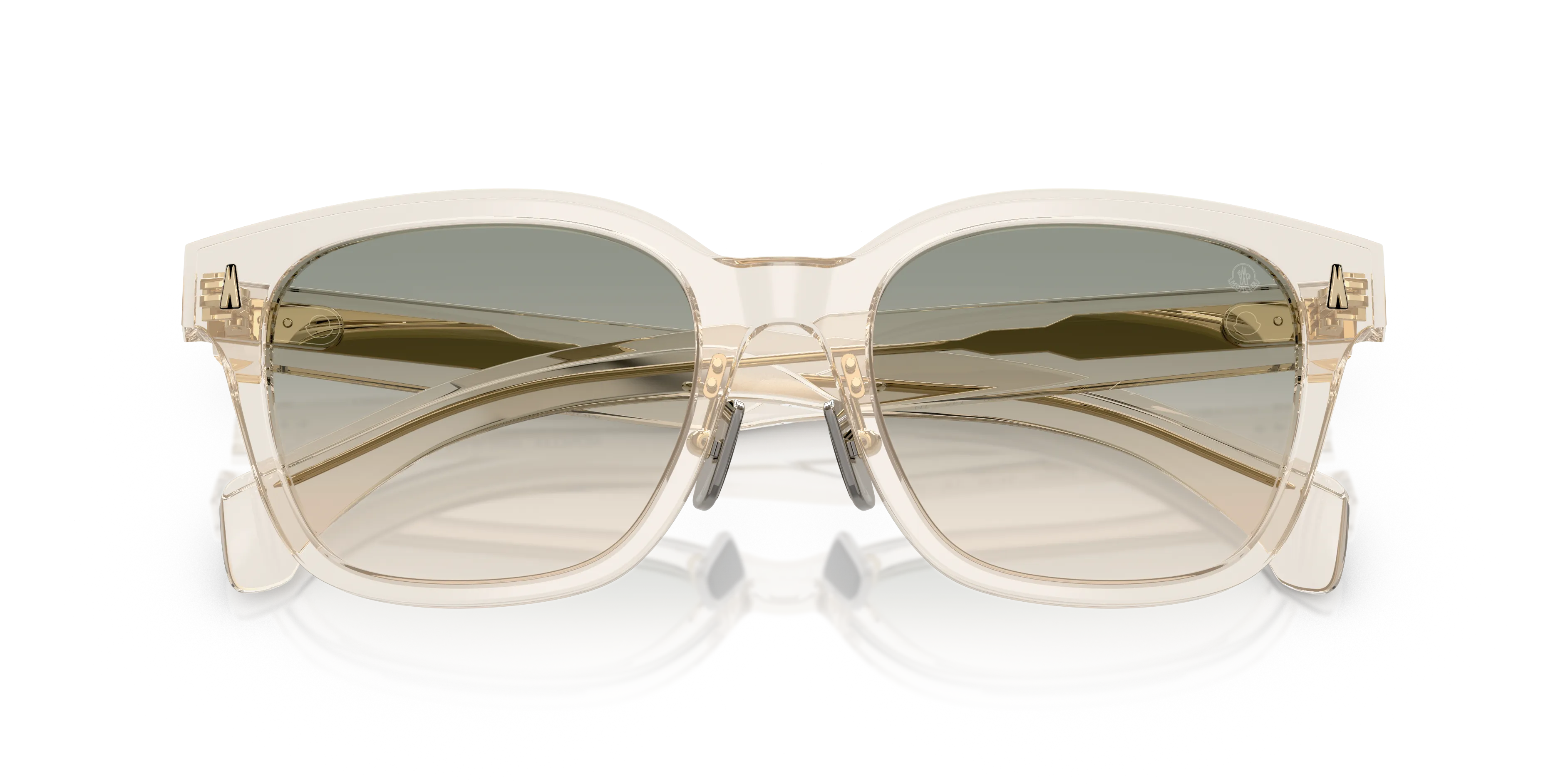 Moncler ME6002D METROPE 30032C Occhiali da sole Acetato Bianco Grigio Squadrata Normale Sfumato - immagine 2