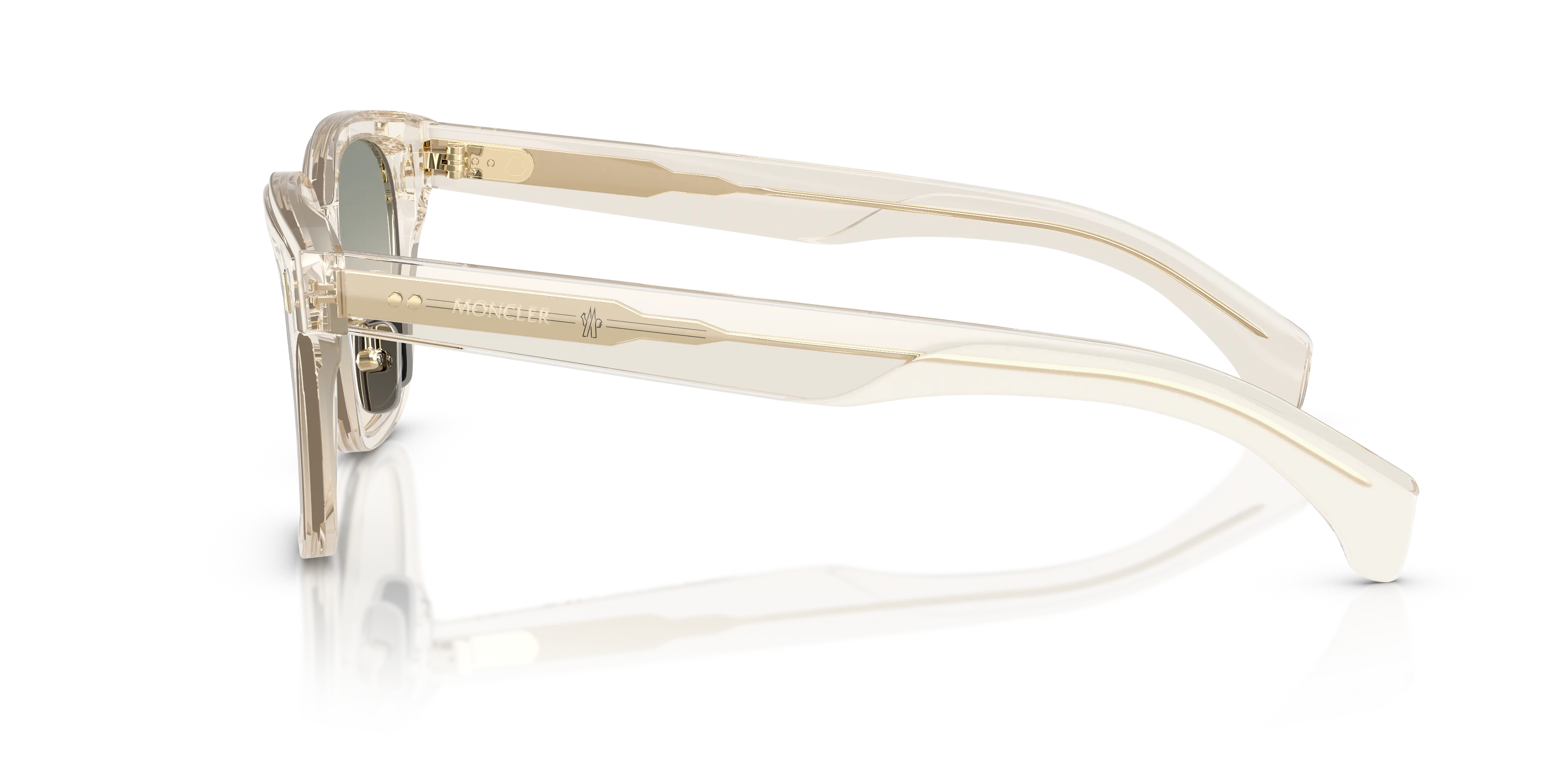 Moncler ME6002D METROPE 30032C Occhiali da sole Acetato Bianco Grigio Squadrata Normale Sfumato - immagine 4