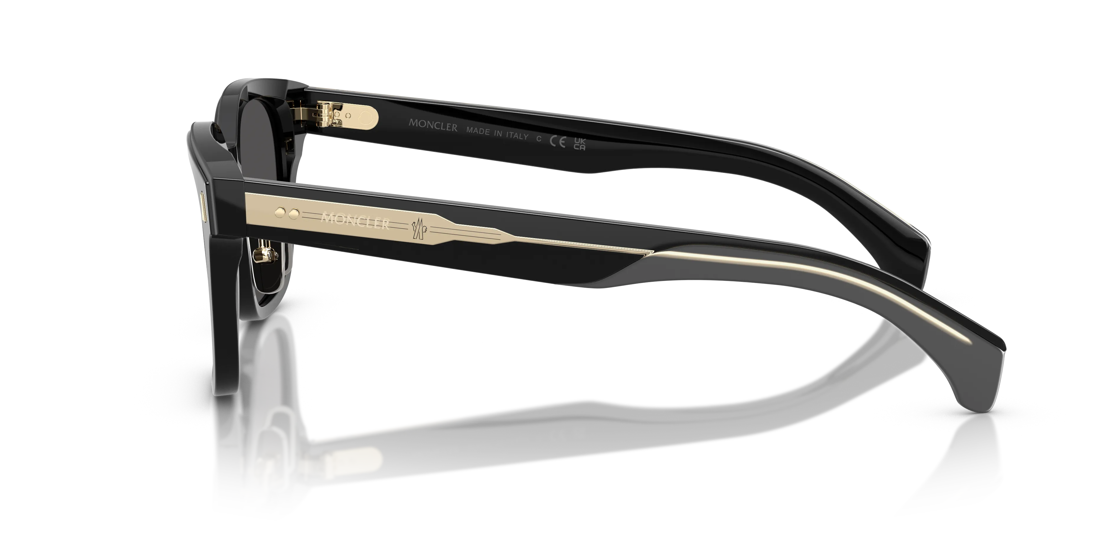 Moncler ME6002D METROPE 300187 Occhiali da sole Acetato Nero Grigio Squadrata Normale - immagine 4
