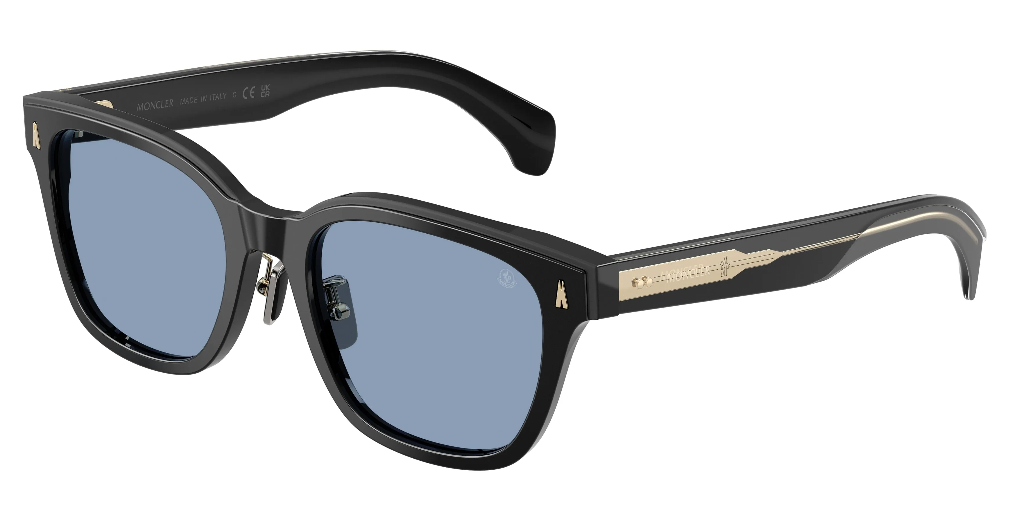 Moncler ME6002D METROPE 300172 Occhiali da sole Acetato Nero Blu Squadrata Normale - immagine 1