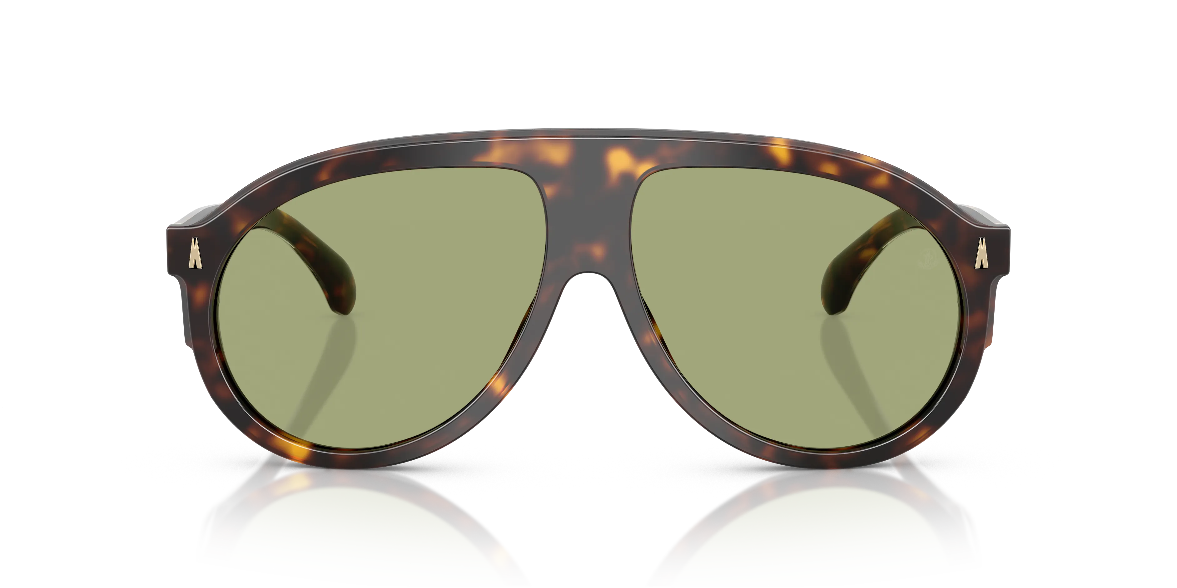 Moncler ME6001 FHAITE 300282 Occhiali da sole Acetato Tartaruga Verde Pilot Normale - immagine 3