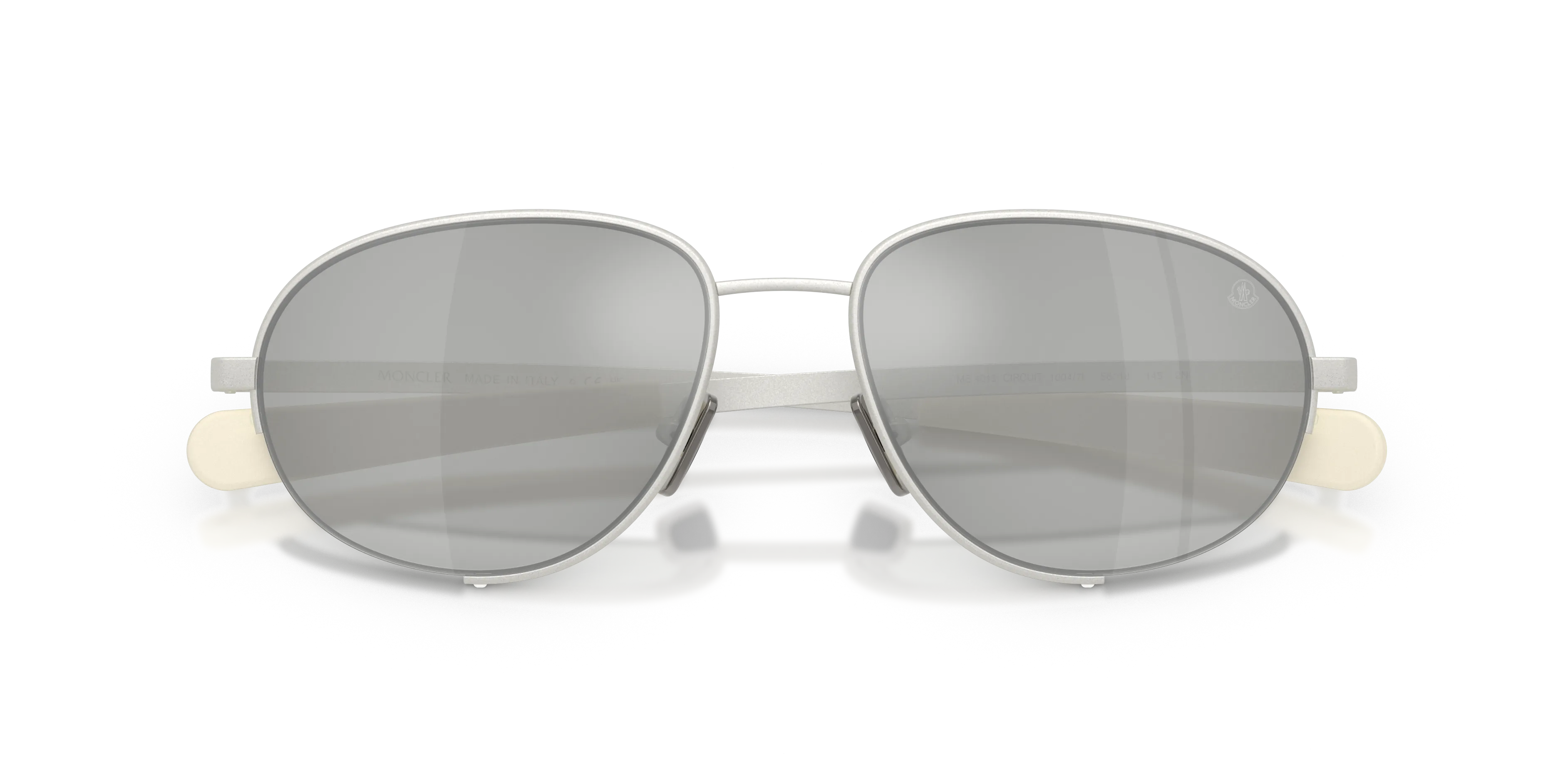 Moncler ME4018 CIRCUIT 10047I Occhiali da sole Metallo Argento Grigio Rotonda Specchiate - immagine 2