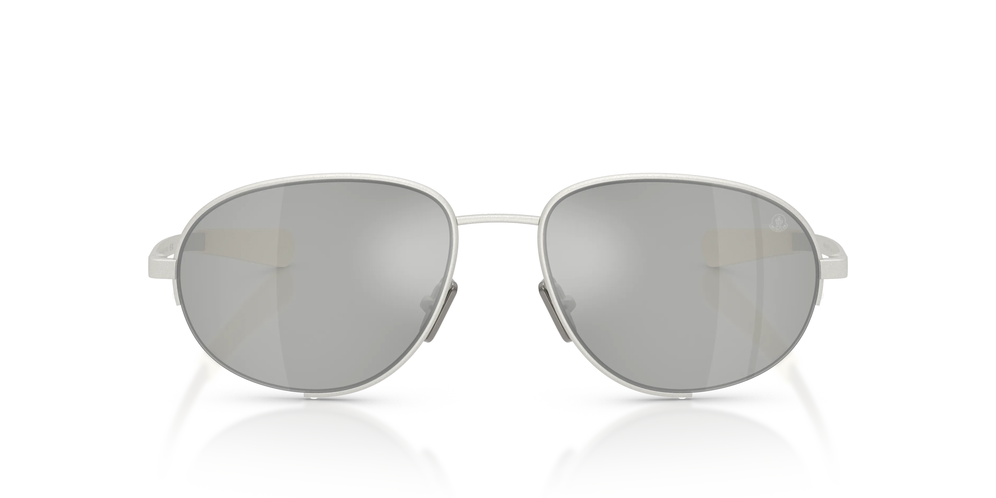 Moncler ME4018 CIRCUIT 10047I Occhiali da sole Metallo Argento Grigio Rotonda Specchiate - immagine 3