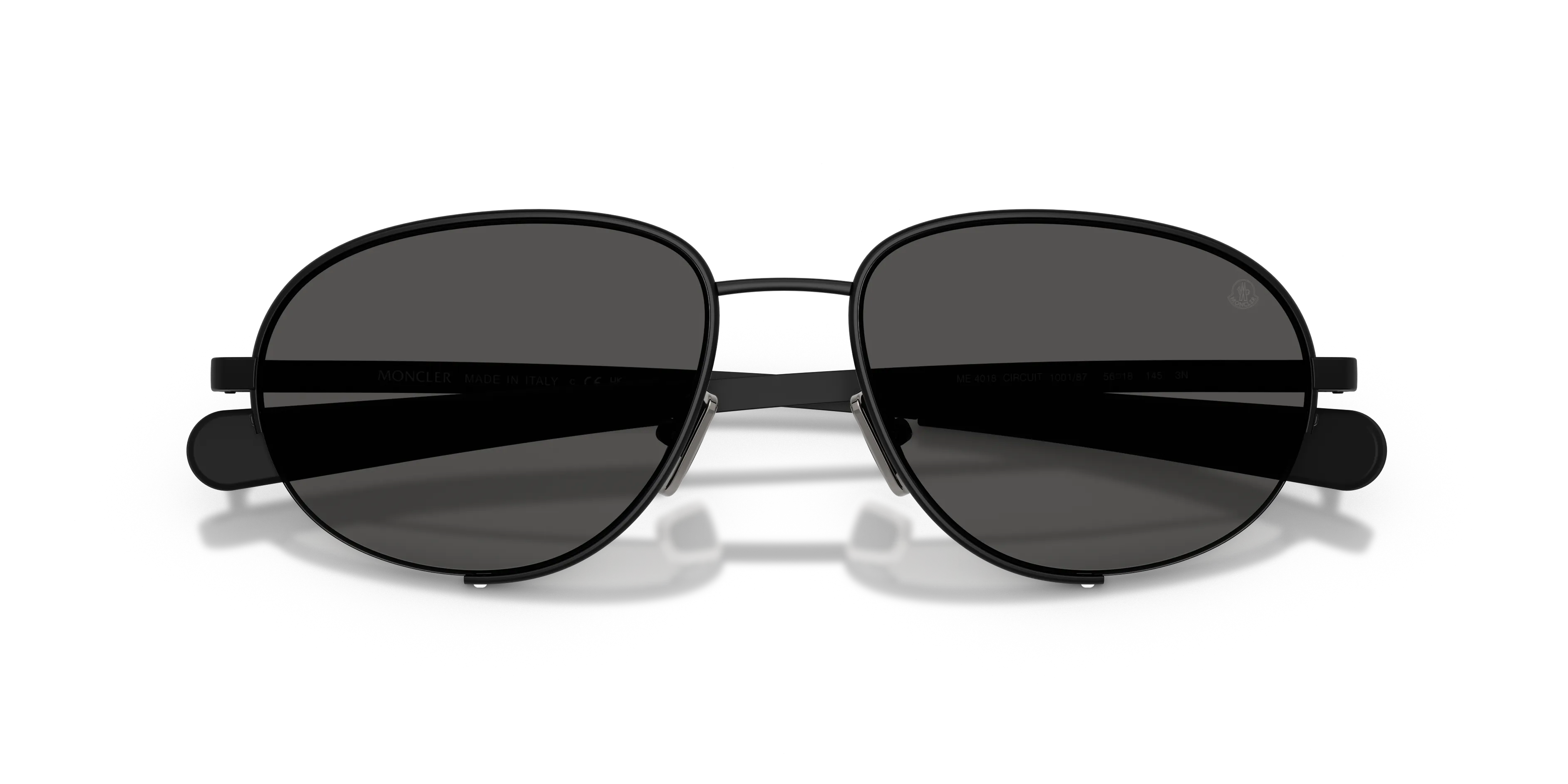 Moncler ME4018 CIRCUIT 100187 Occhiali da sole Metallo Nero Grigio Rotonda Normale - immagine 2