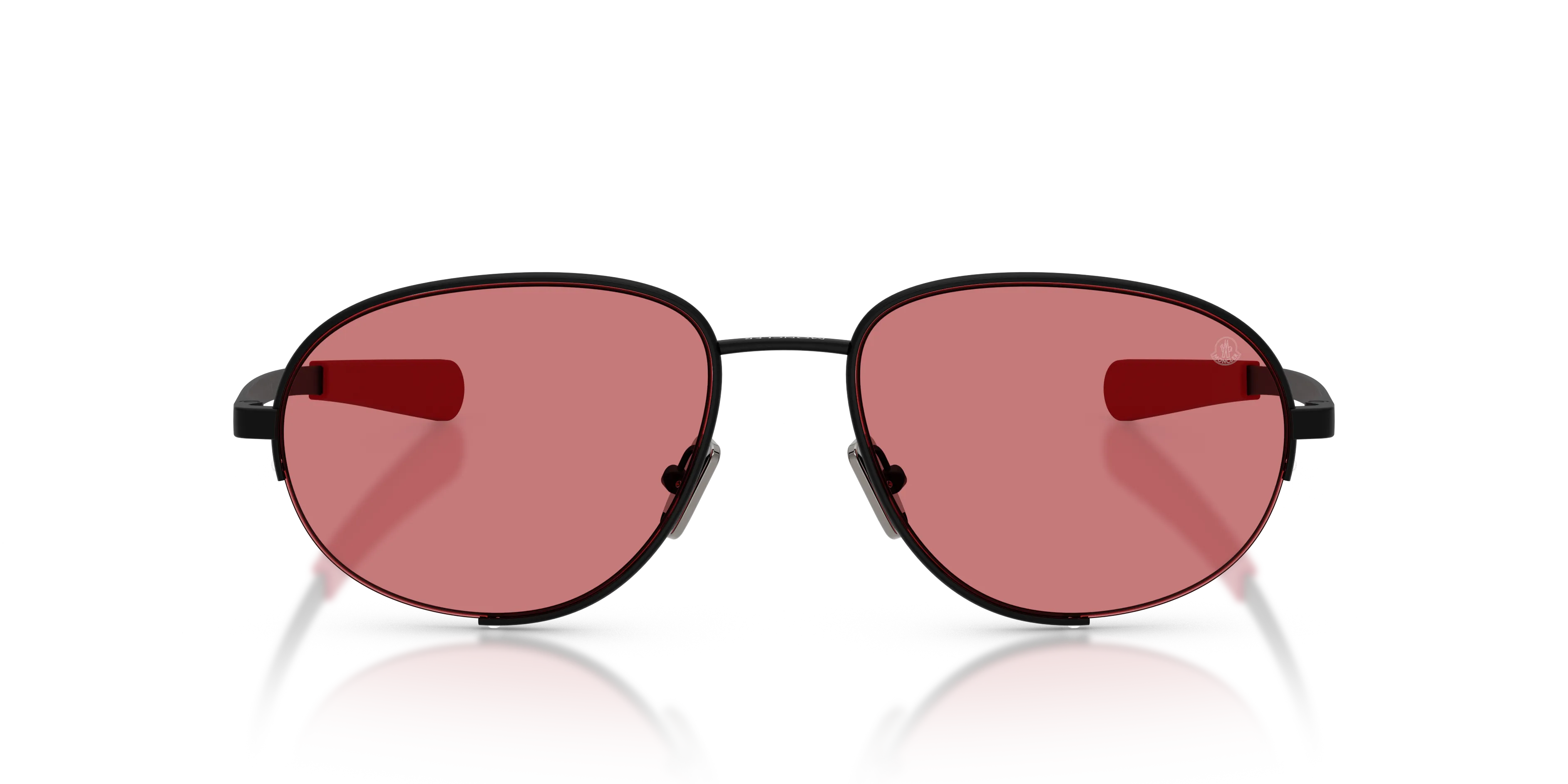 Moncler ME4018 CIRCUIT 100175 Occhiali da sole Metallo Nero Rosso Rotonda Normale - immagine 3