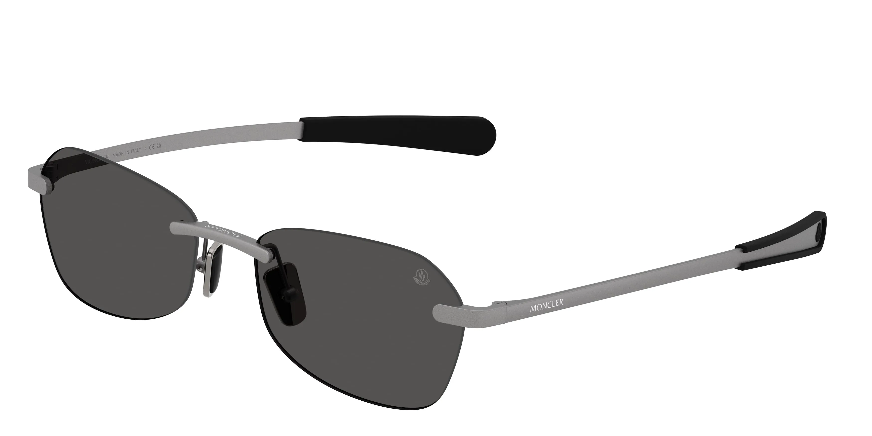 Moncler ME4017 ORRIS 101687 Occhiali da sole Metallo Grigio Grigio Geometrica Normale - immagine 1