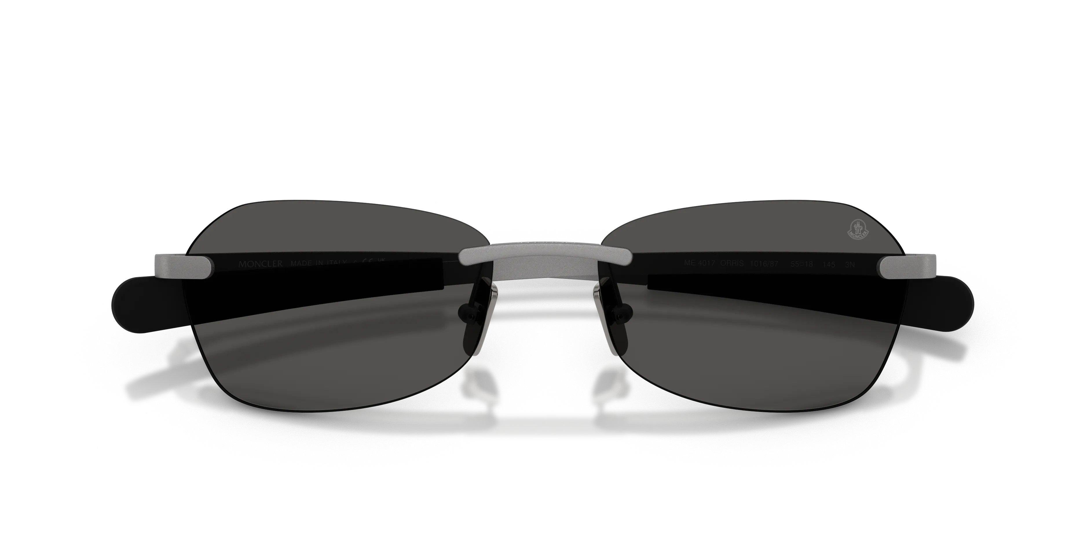 Moncler ME4017 ORRIS 101687 Occhiali da sole Metallo Grigio Grigio Geometrica Normale - immagine 2