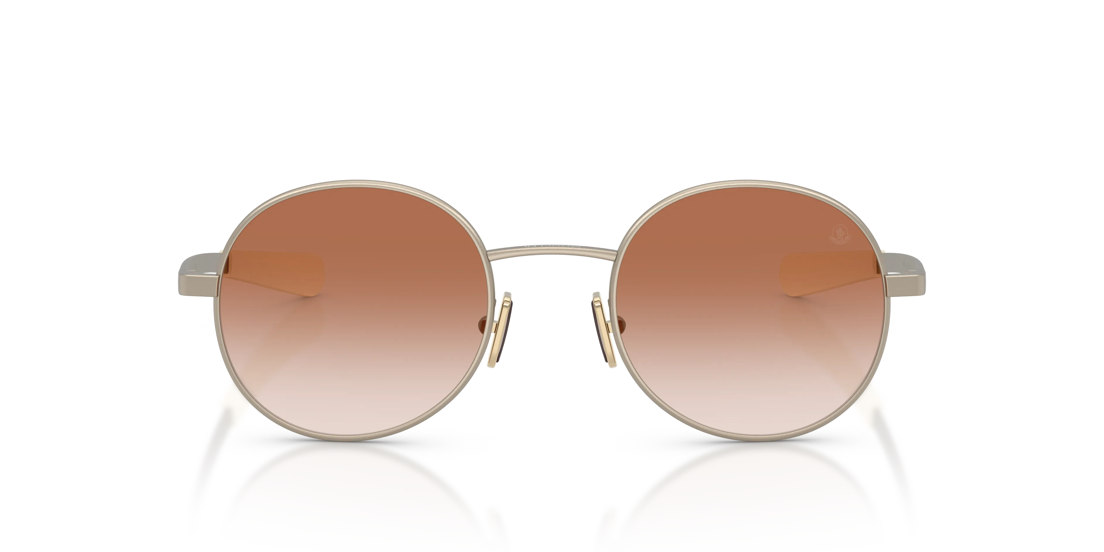 Moncler ME4016 CENTRO 100313 Occhiali da sole Metallo Bronzo Rosa Rotonda Normale Sfumato - immagine 3