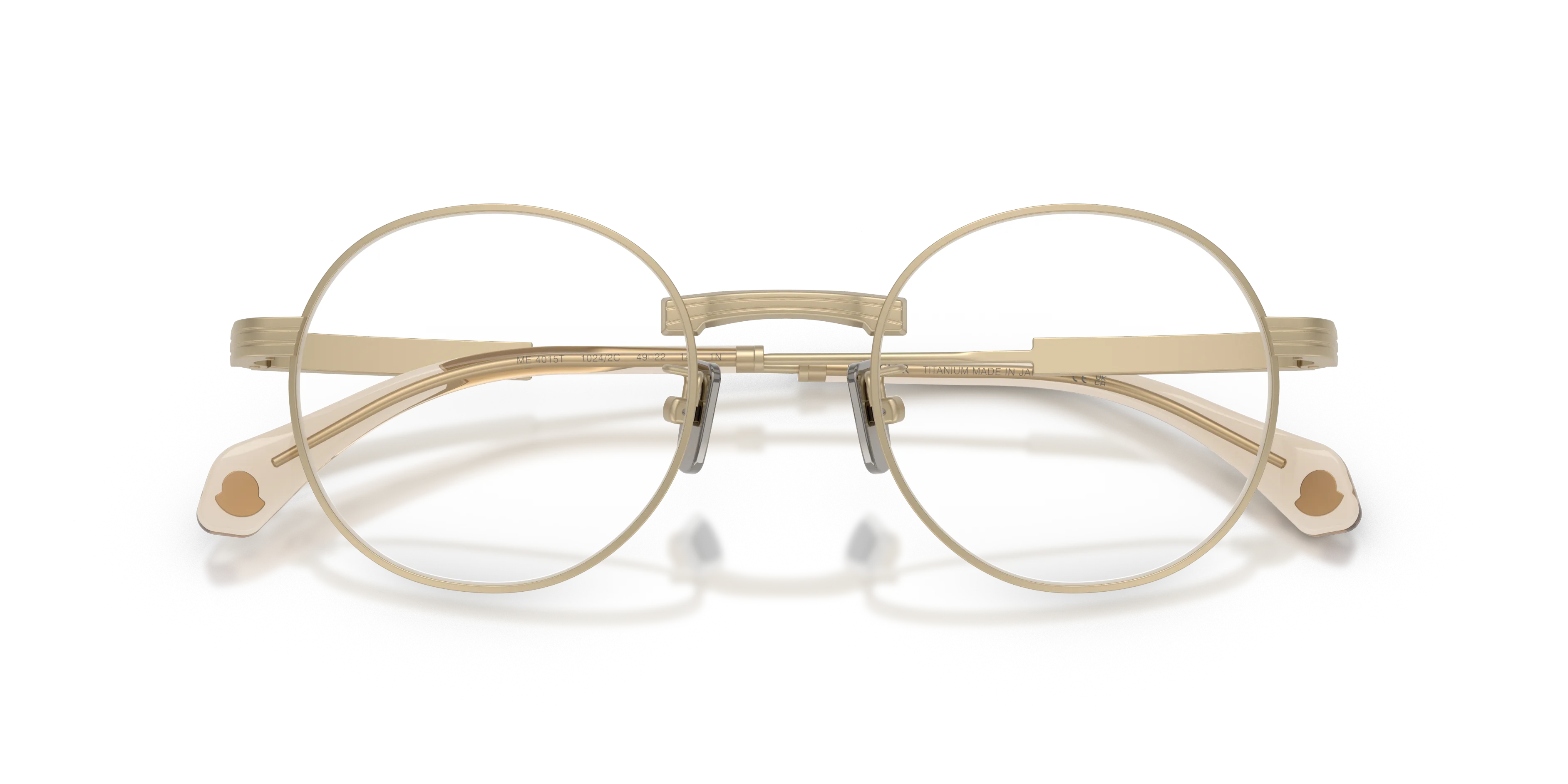Moncler ME4015T SUFFUSE 10242C Occhiali da sole Titanio Oro Marrone Rotonda Normale Sfumato - immagine 2