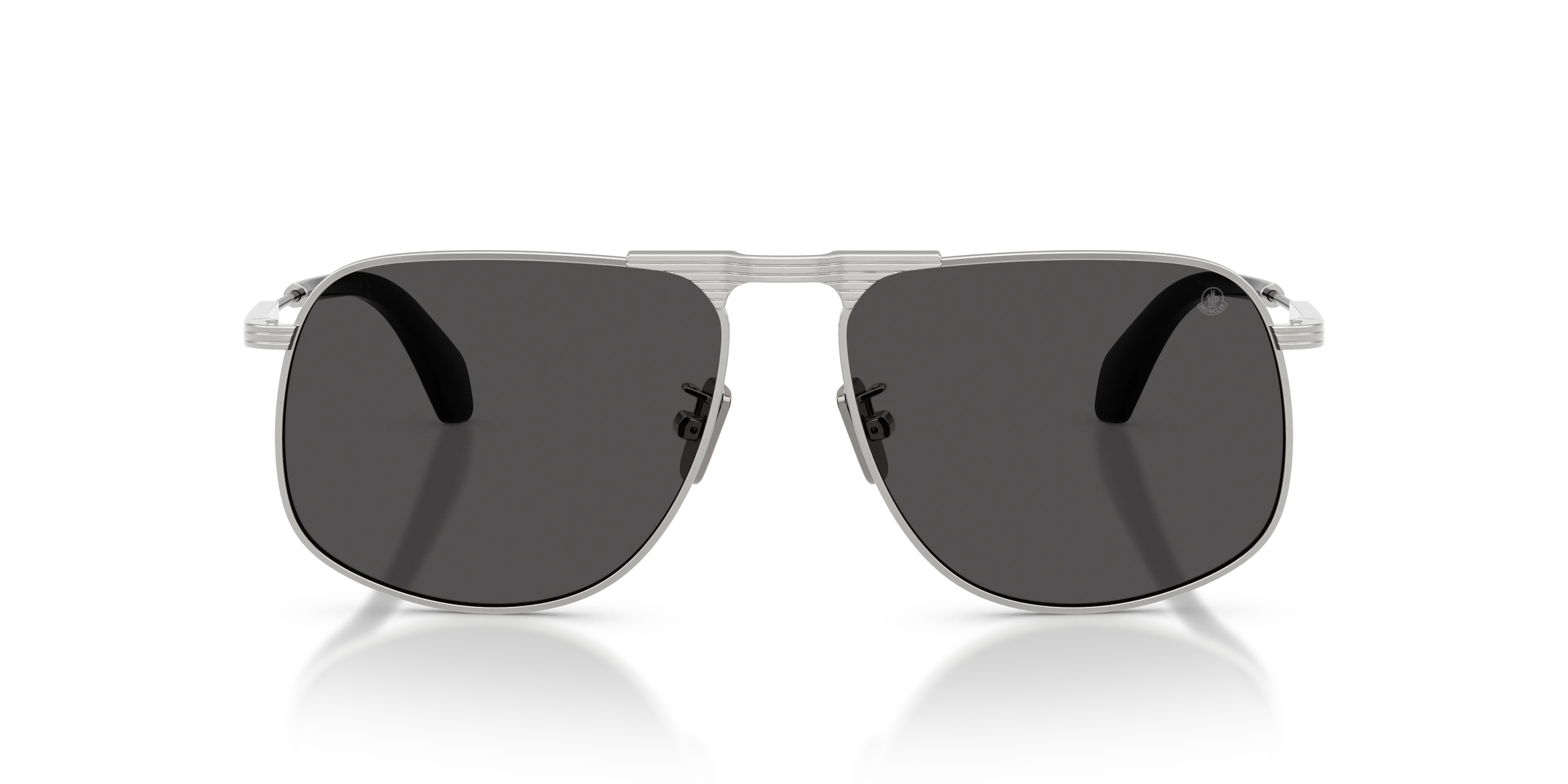 Moncler ME4014 VITESSA 102387 Occhiali da sole Acciaio Argento Grigio Pilot Normale - immagine 3