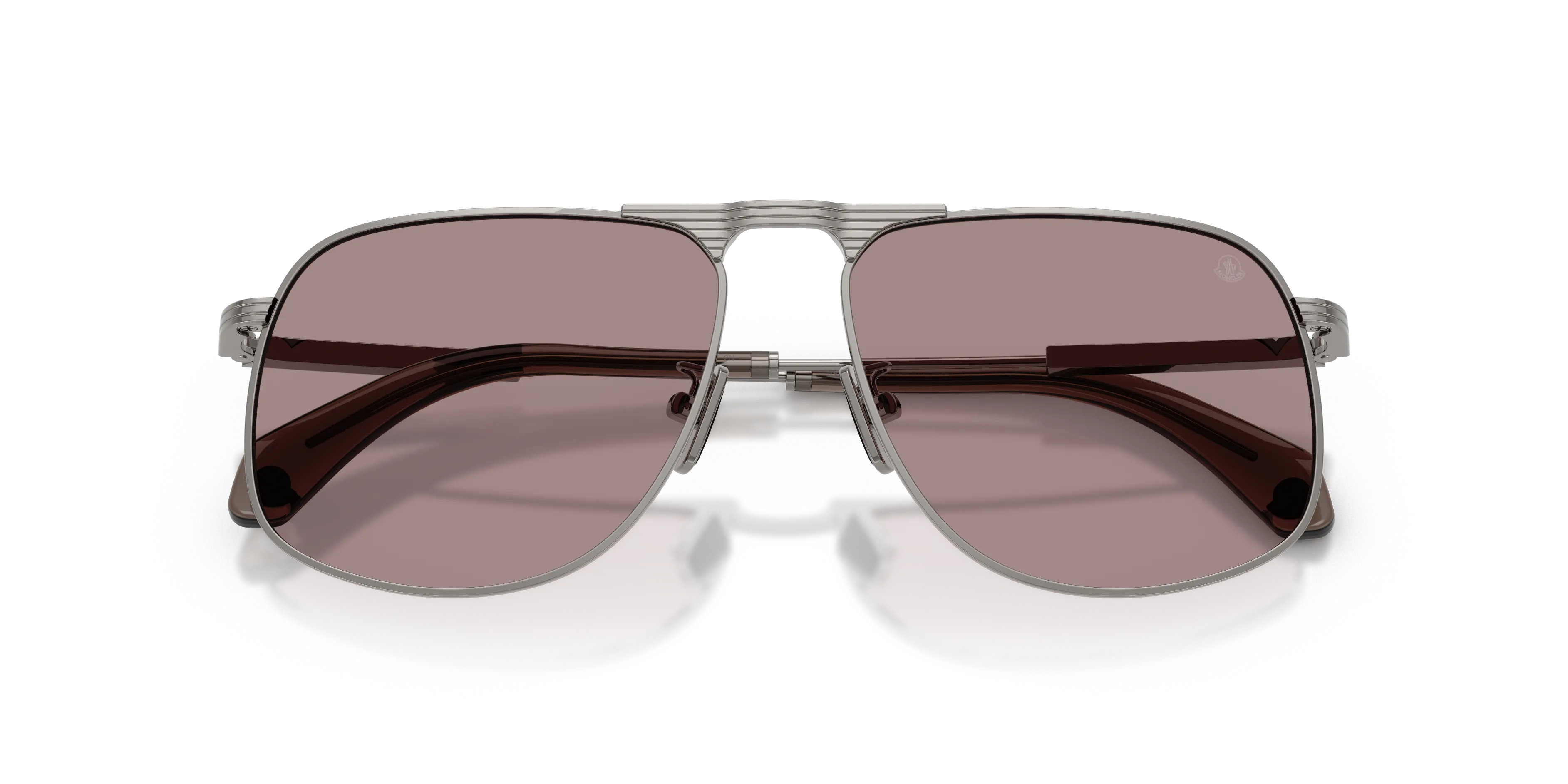 Moncler ME4014 VITESSA 1005LA Occhiali da sole Acciaio Grigio Viola Pilot Normale - immagine 2
