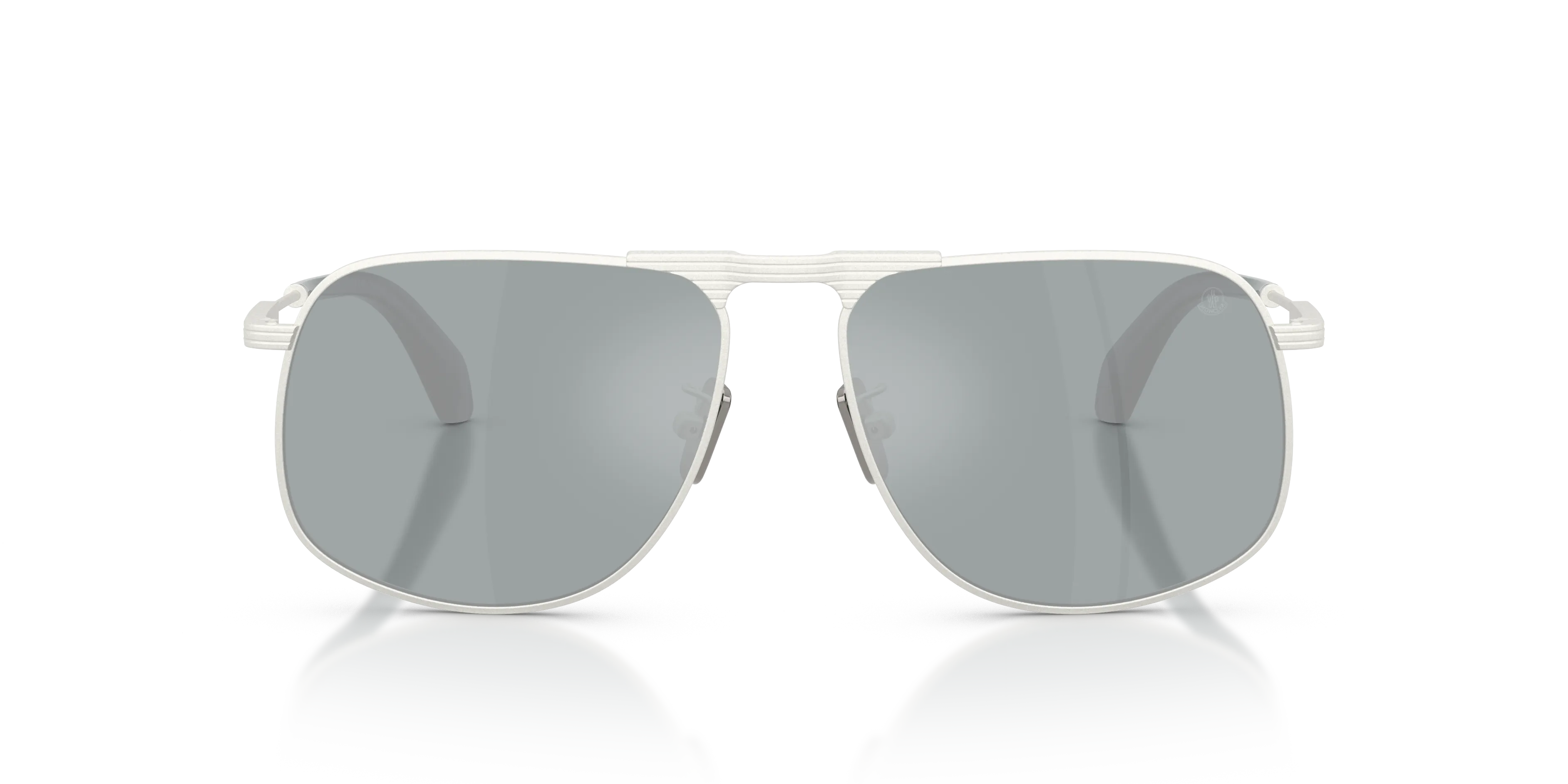 Moncler ME4014 VITESSA 10046G Occhiali da sole Acciaio Argento Blu Pilot Normale - immagine 3