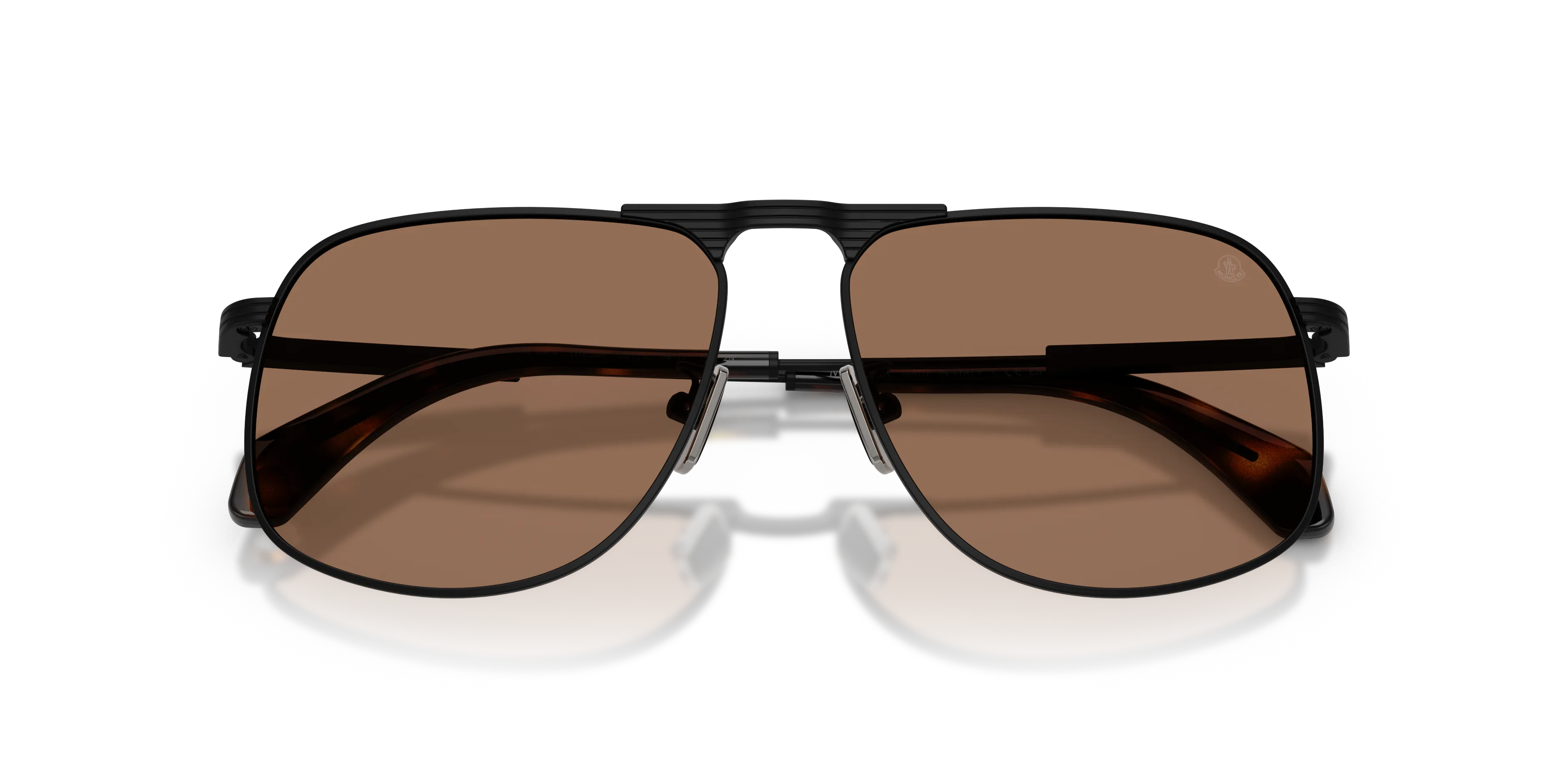Moncler ME4014 VITESSA 100173 Occhiali da sole Acciaio Nero Marrone Pilot Normale - immagine 2