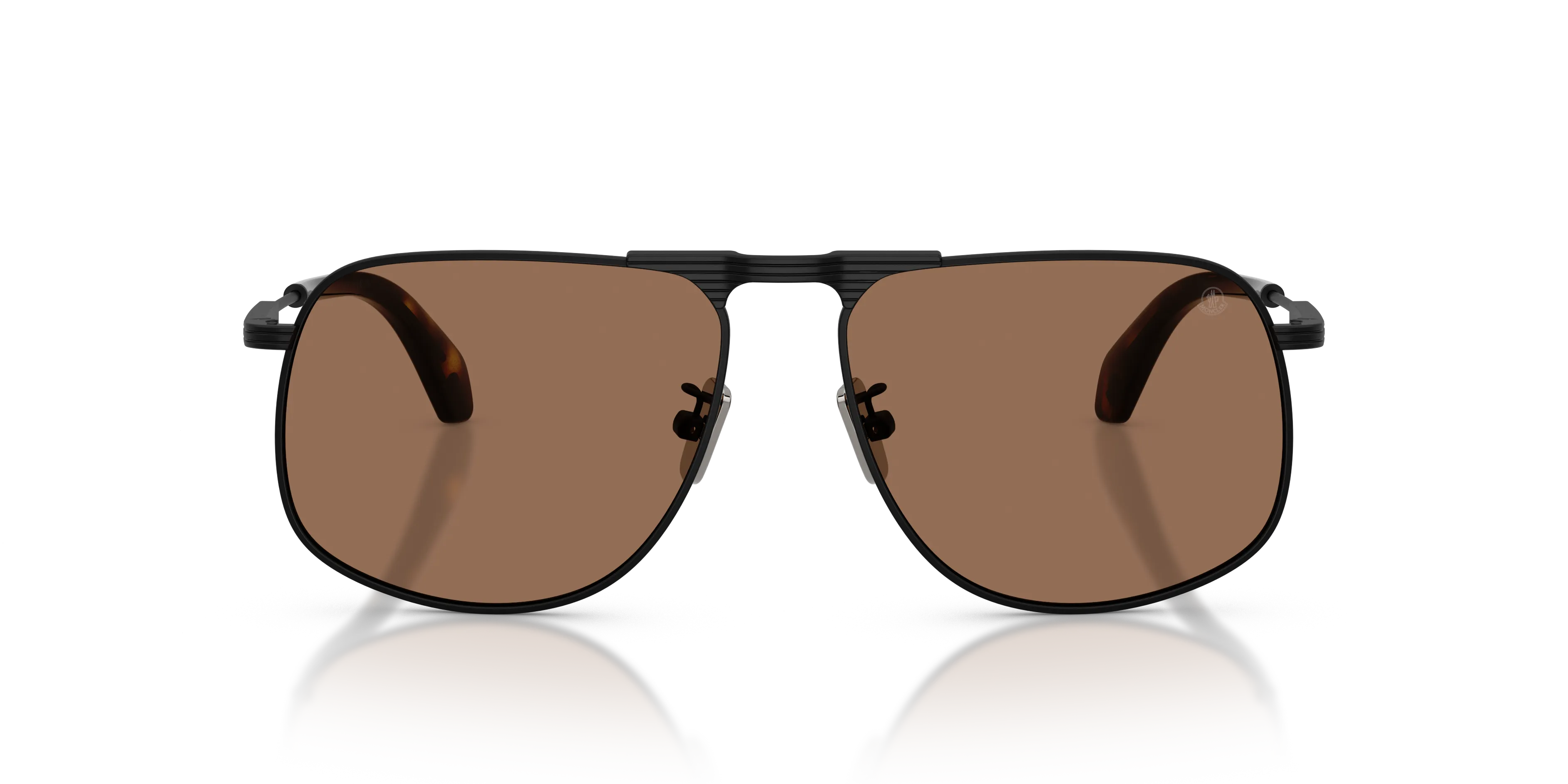 Moncler ME4014 VITESSA 100173 Occhiali da sole Acciaio Nero Marrone Pilot Normale - immagine 3