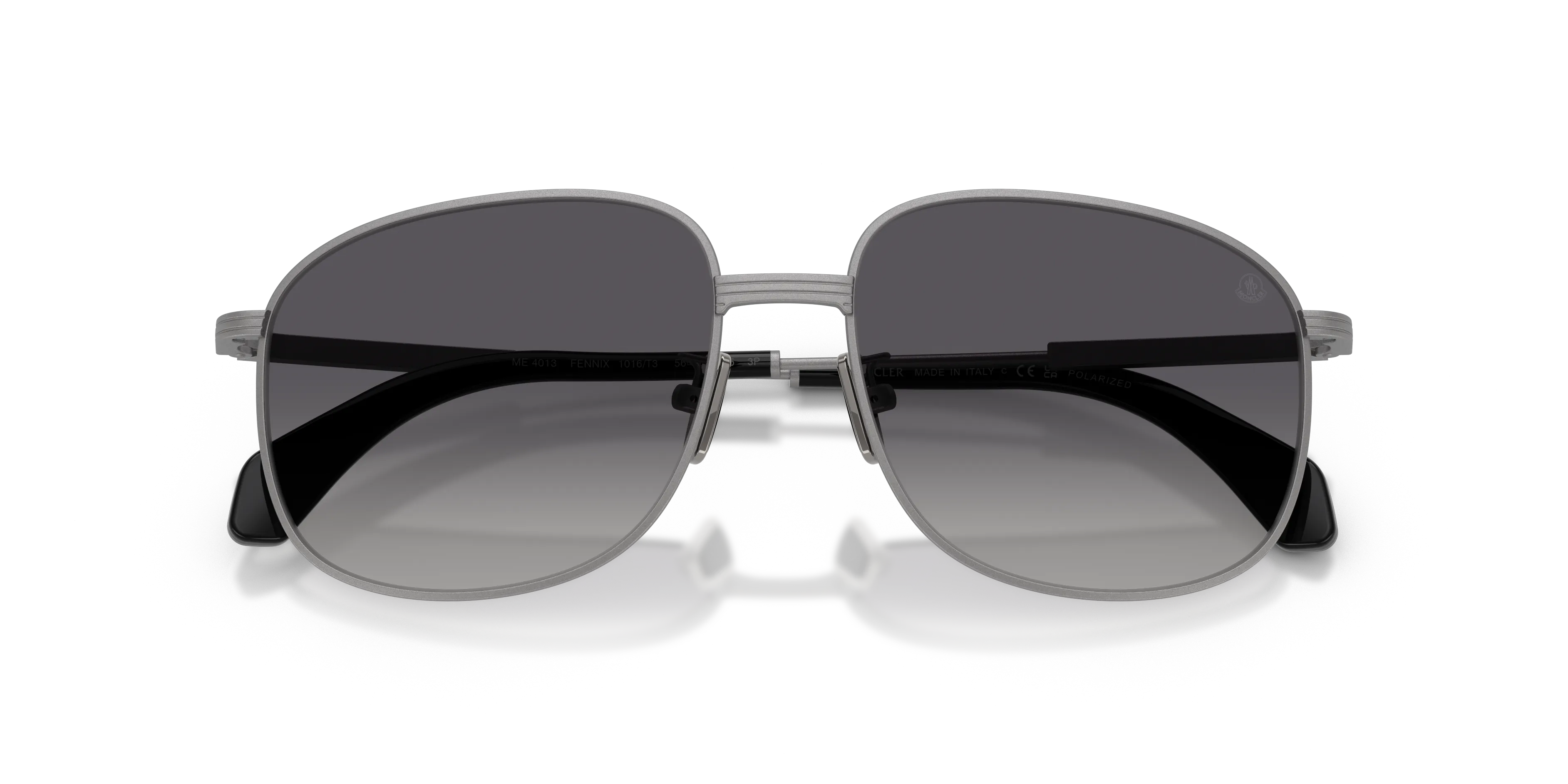 Moncler ME4013 FENNIX 1016T3 Occhiali da sole Acciaio Grigio Grigio Pilot Polarizzata - immagine 2