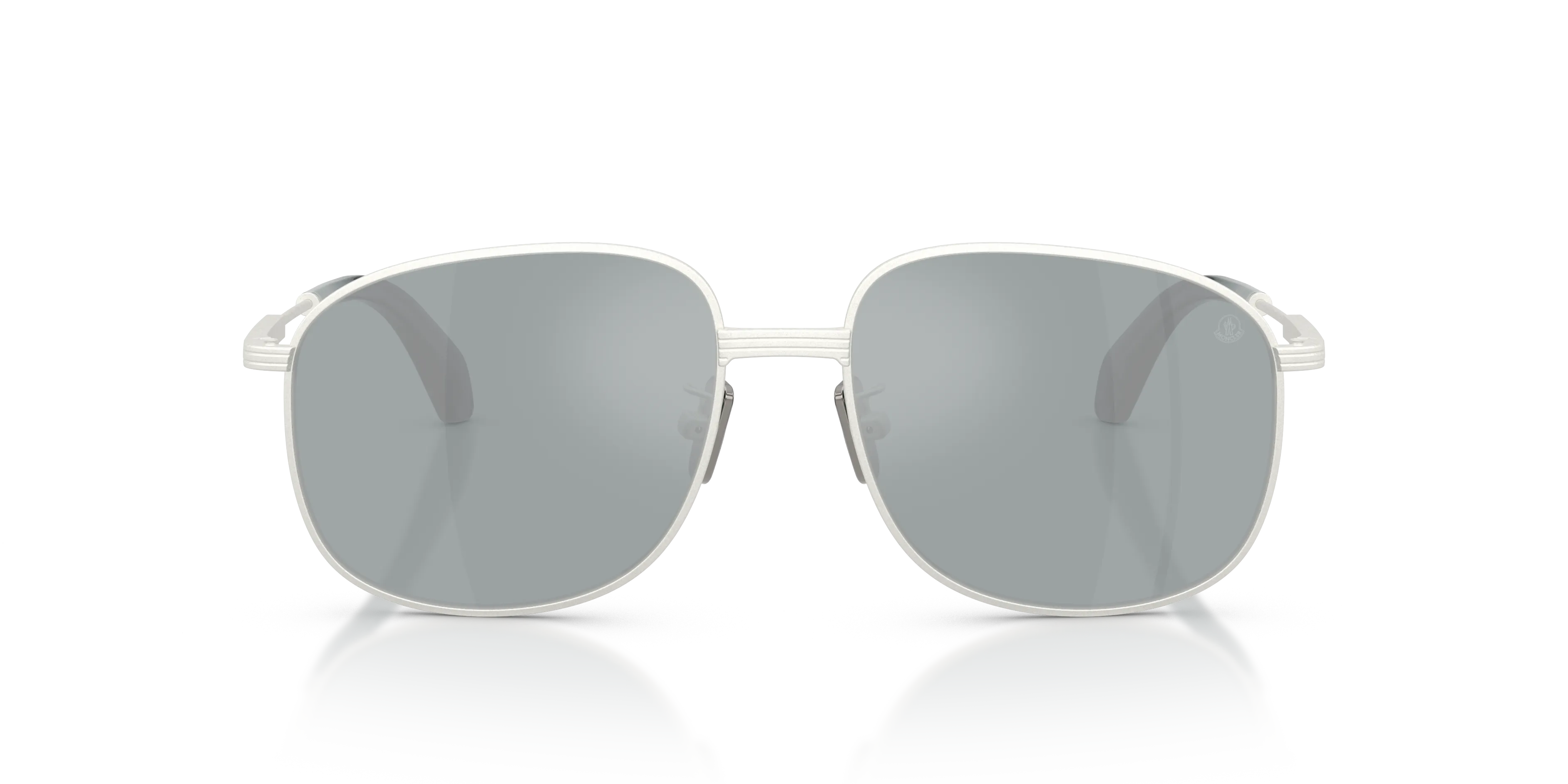 Moncler ME4013 FENNIX 10046G Occhiali da sole Acciaio Argento Blu Pilot Normale - immagine 3