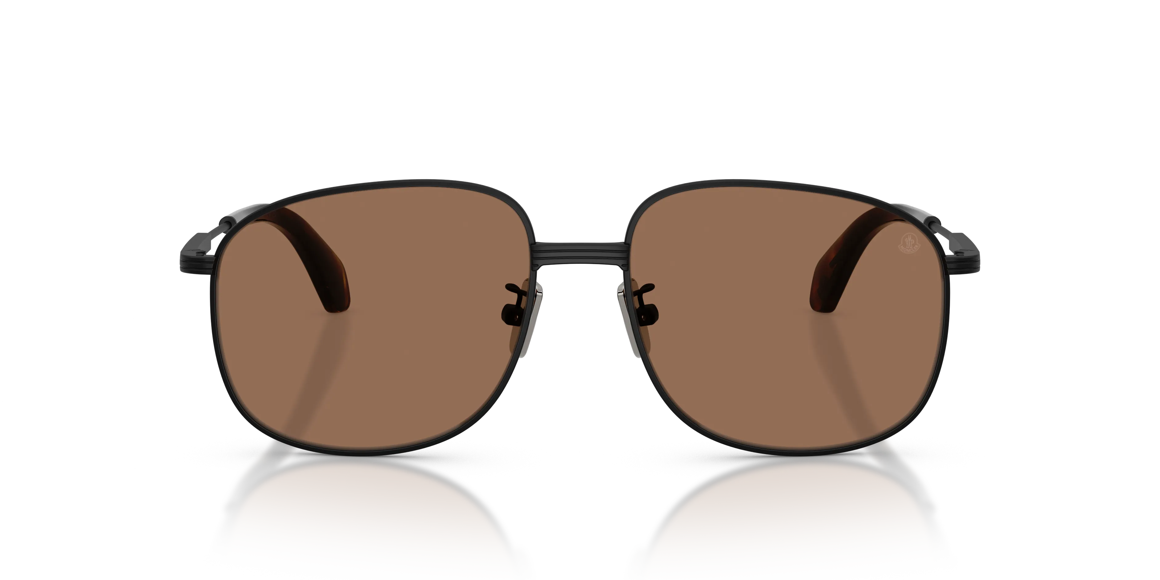 Moncler ME4013 FENNIX 100173 Occhiali da sole Acciaio Nero Marrone Pilot Normale - immagine 3