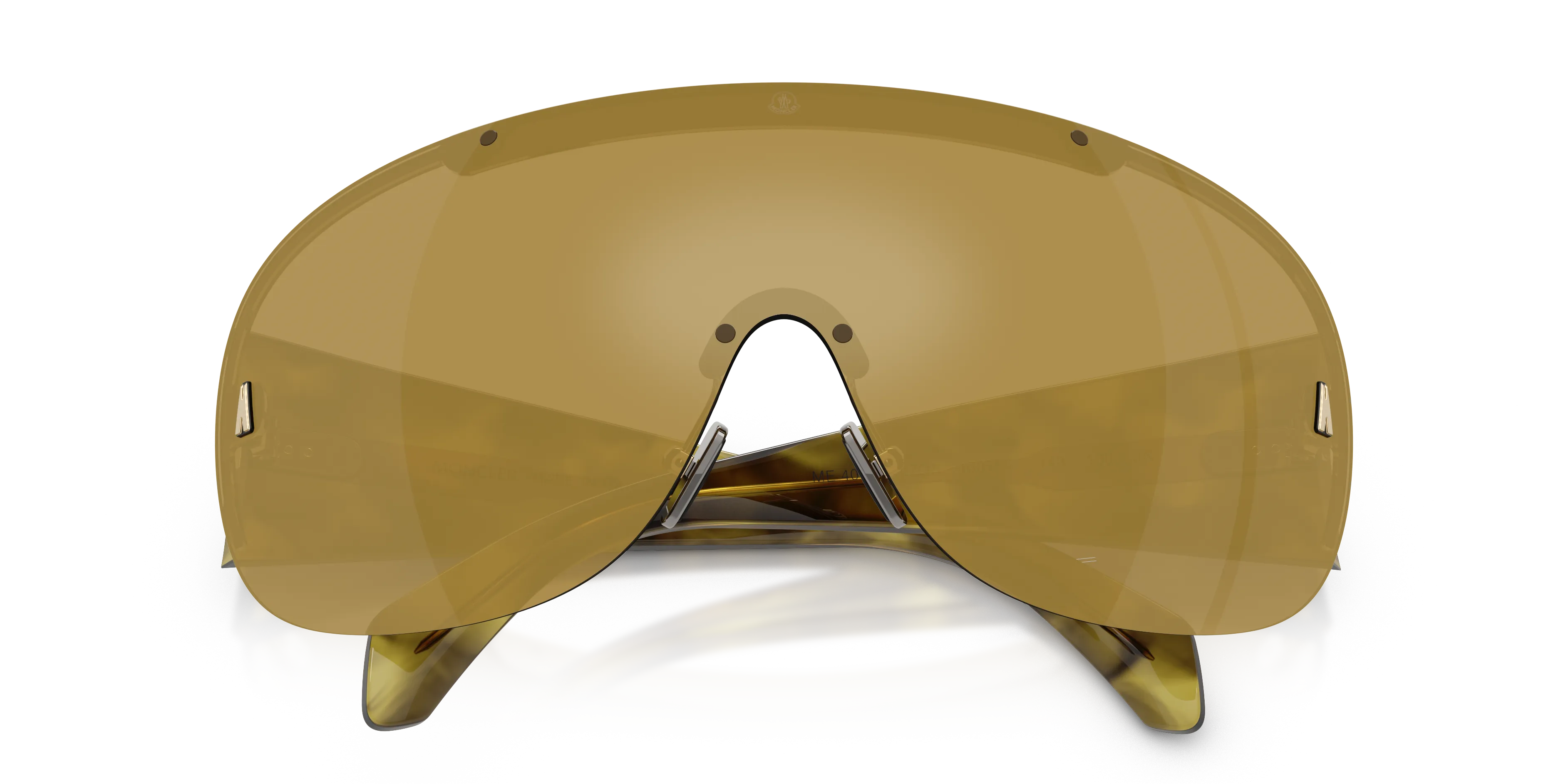Moncler ME4012 RIZON 10077I Occhiali da sole Metallo Oro Marrone Pilot Normale - immagine 2