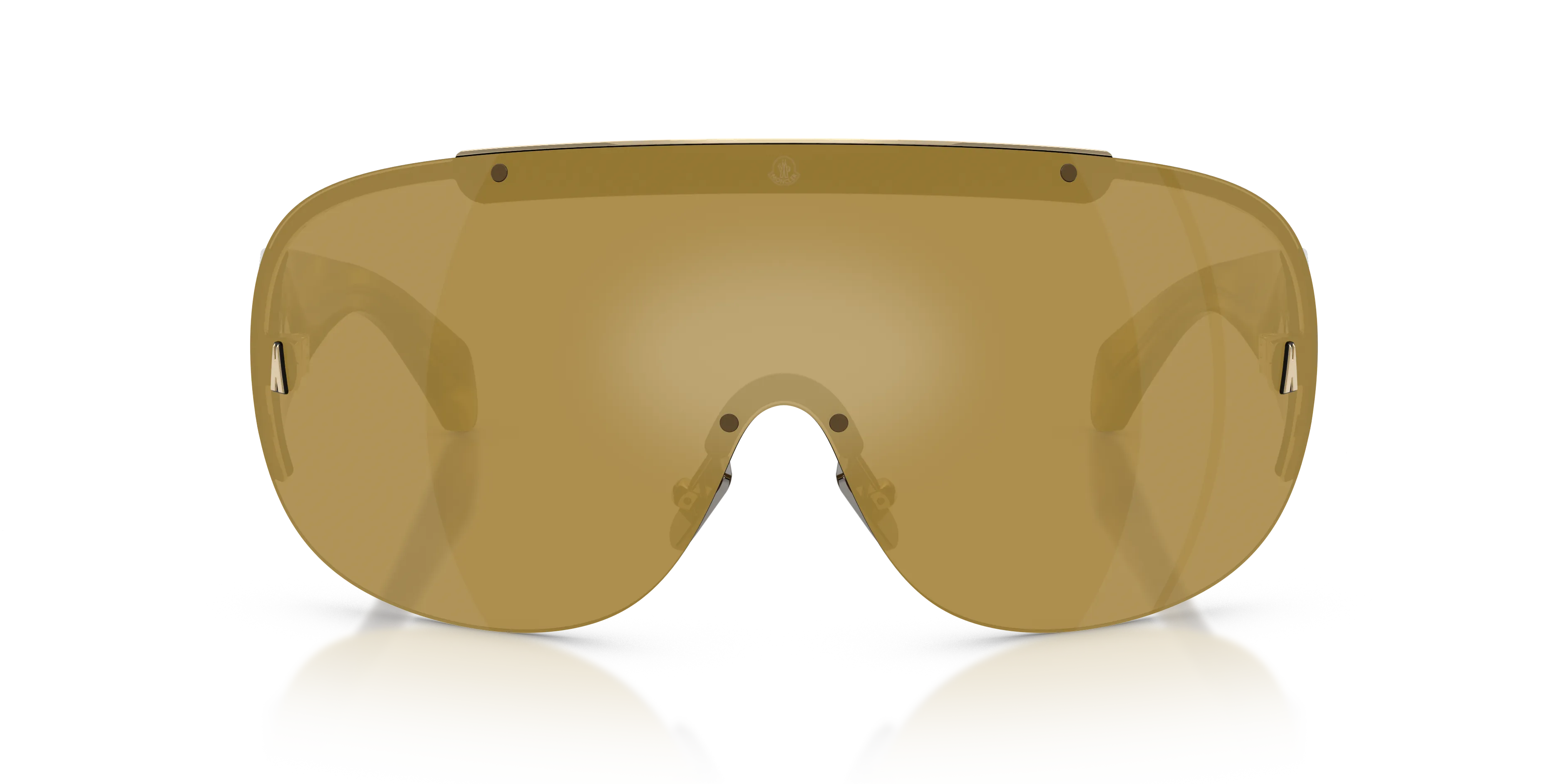 Moncler ME4012 RIZON 10077I Occhiali da sole Metallo Oro Marrone Pilot Normale - immagine 3
