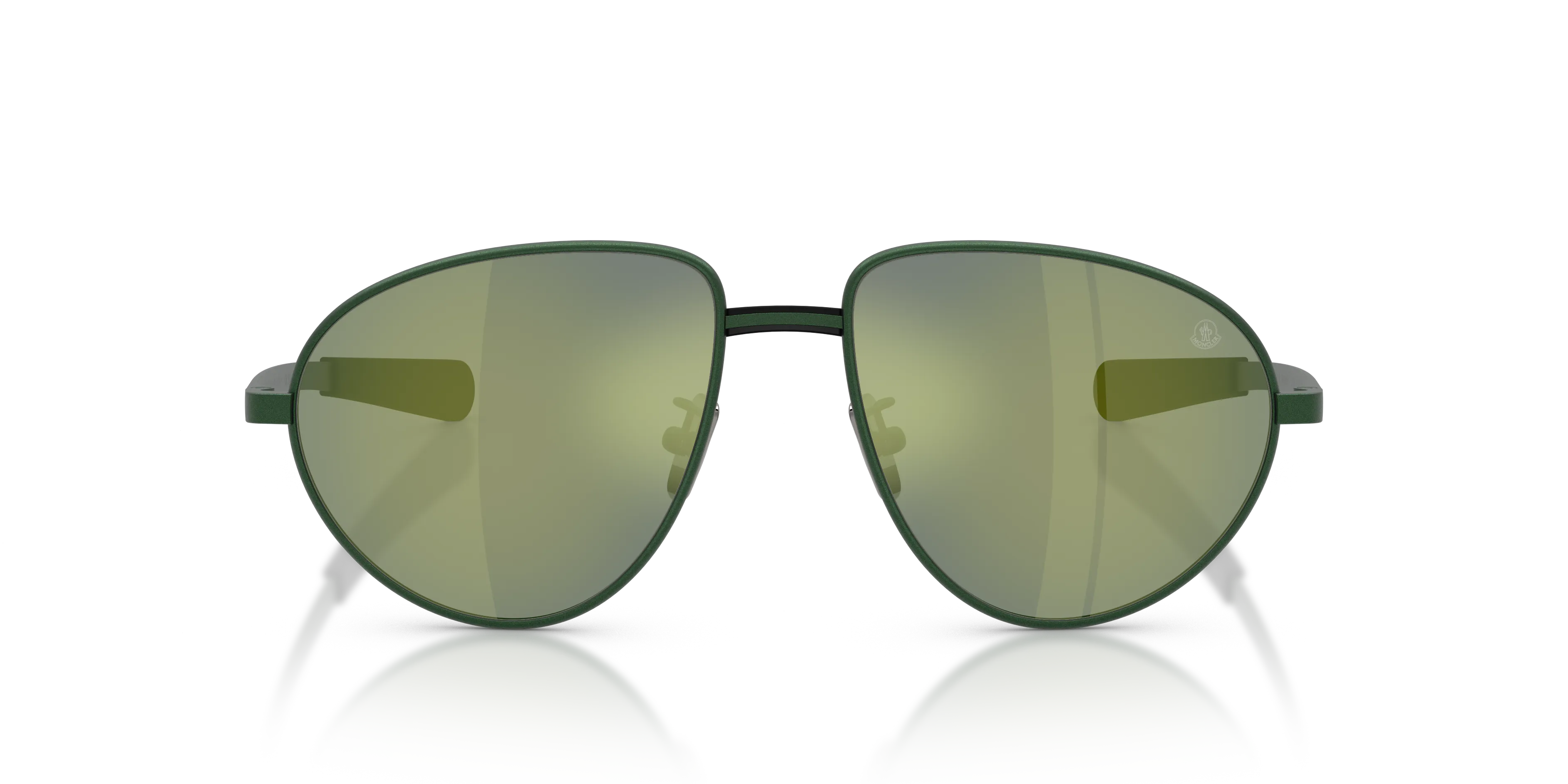 Moncler ME4009 VIZLA 10186R Occhiali da sole Metallo Verde Verde Pilot Normale - immagine 3