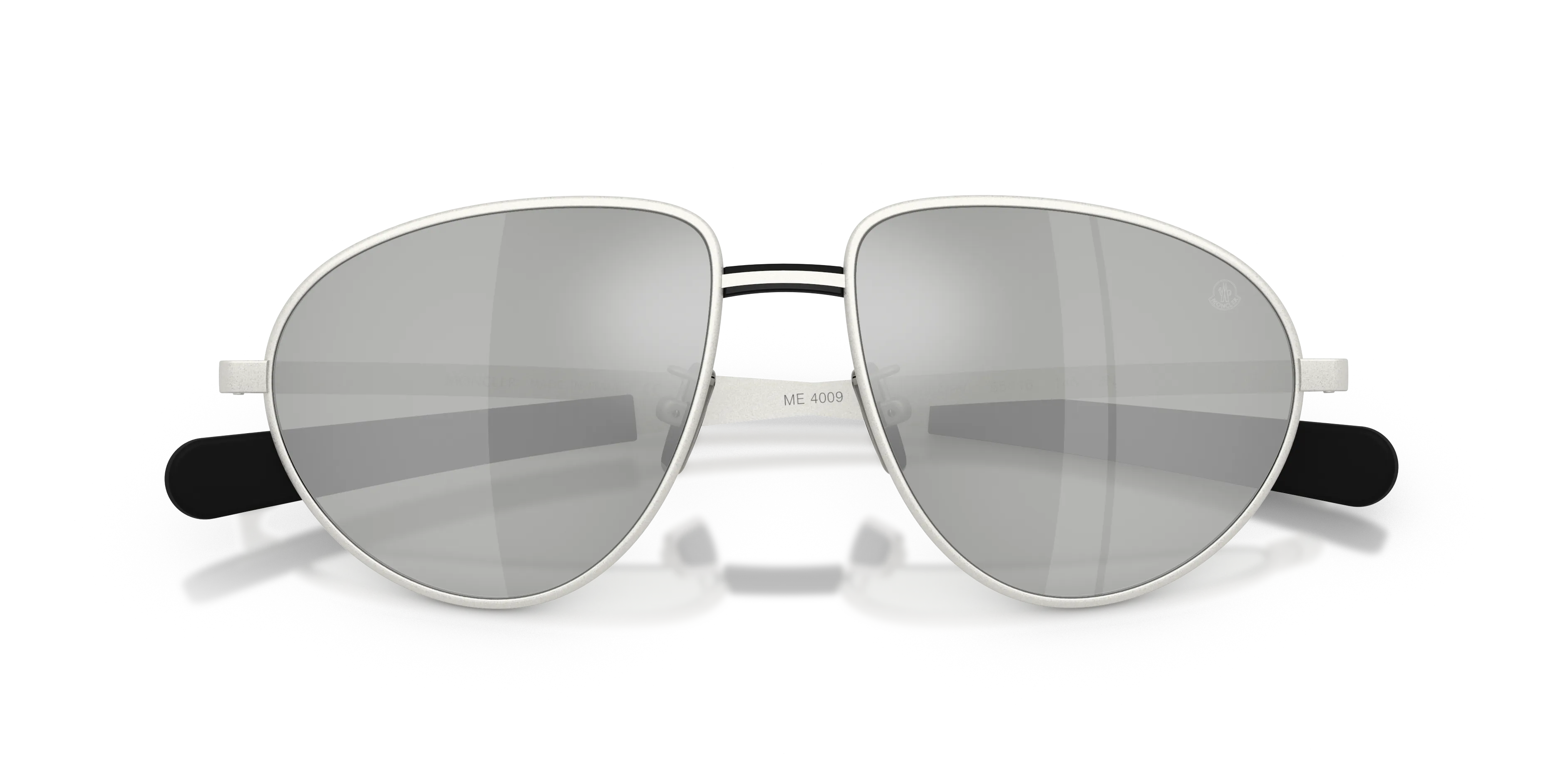Moncler ME4009 VIZLA 10048V Occhiali da sole Metallo Argento Argento Pilot Normale - immagine 2