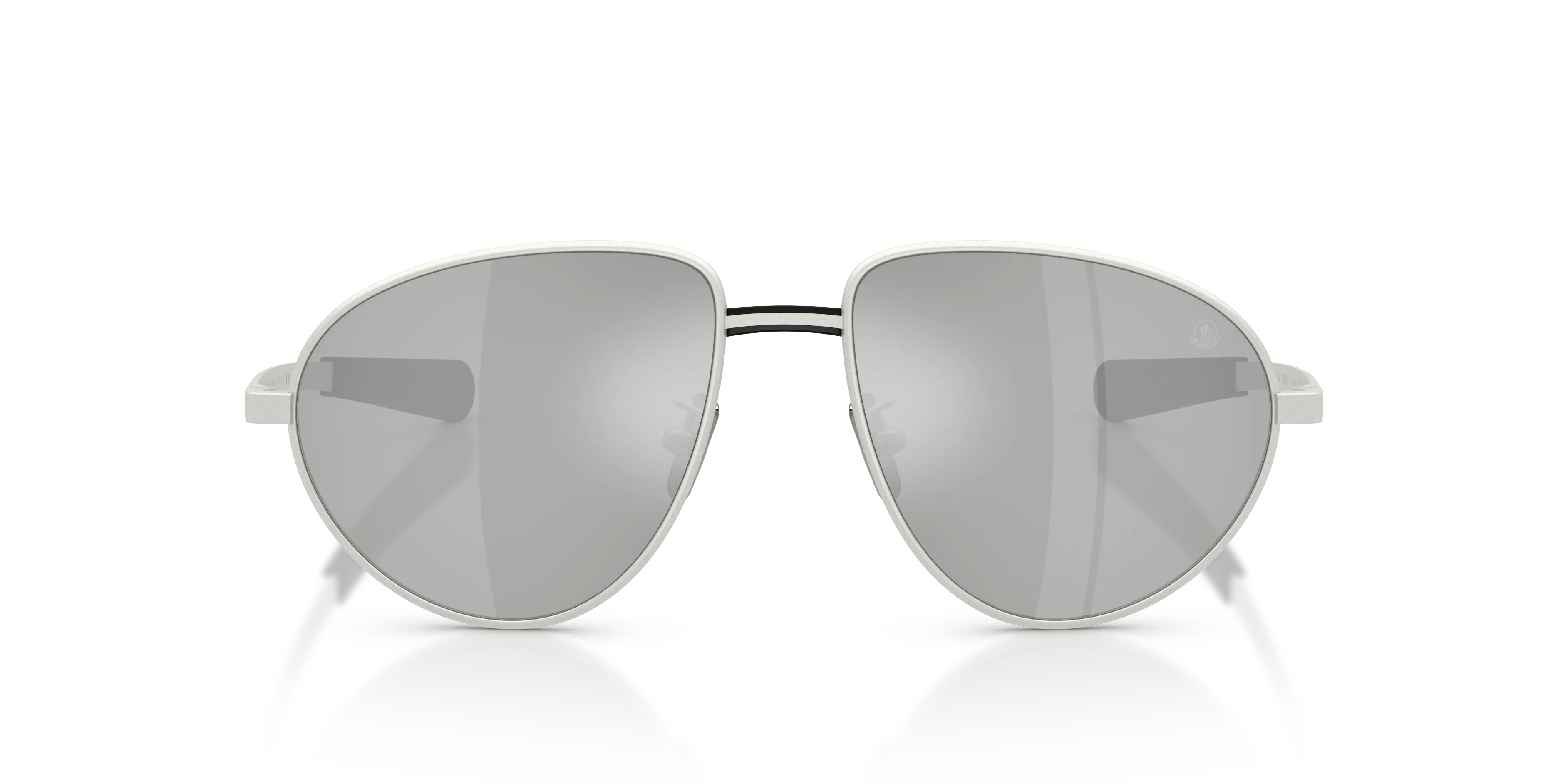 Moncler ME4009 VIZLA 10048V Occhiali da sole Metallo Argento Argento Pilot Normale - immagine 3