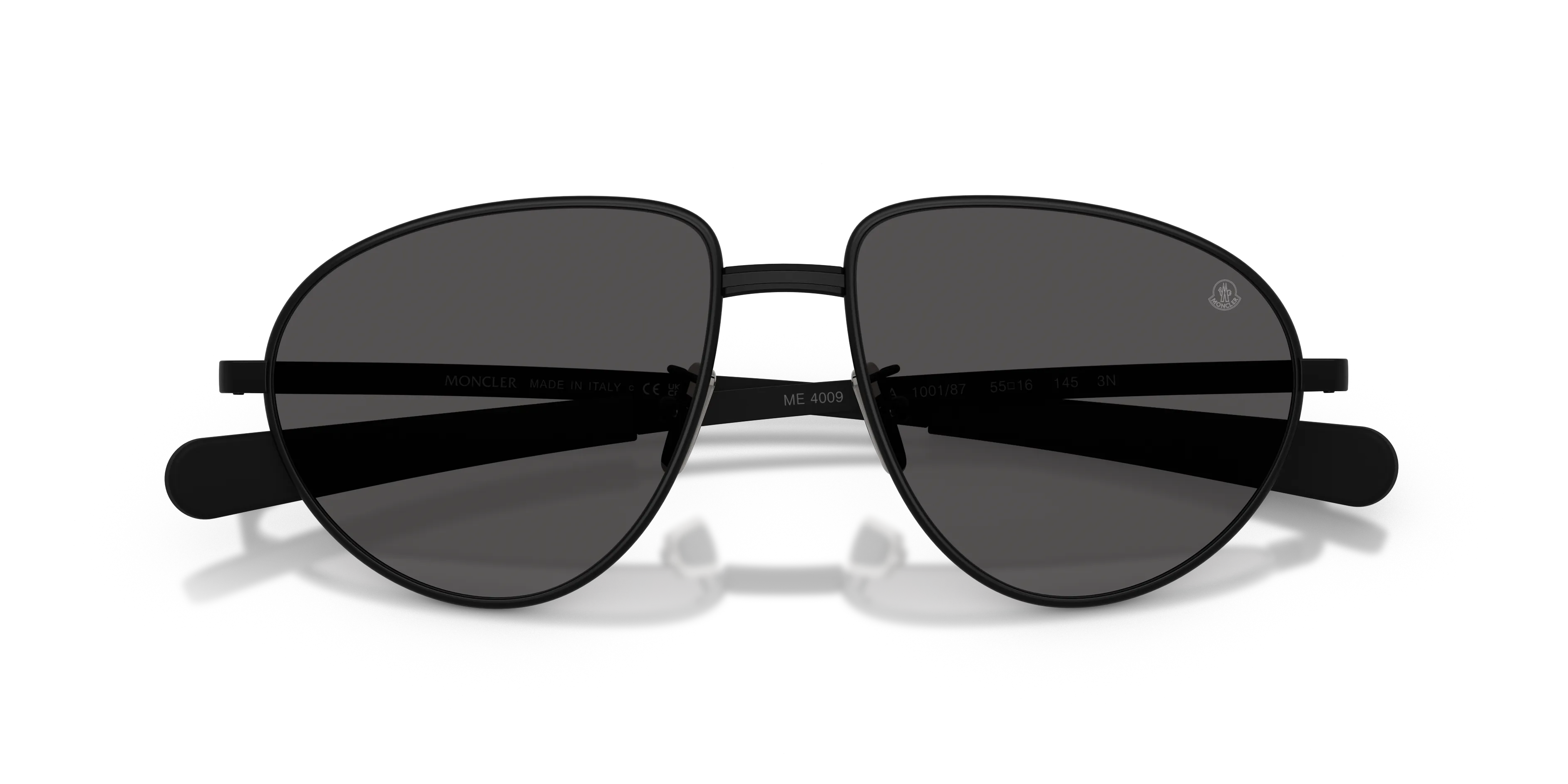 Moncler ME4009 VIZLA 100187 Occhiali da sole Metallo Nero Grigio Pilot Normale - immagine 2