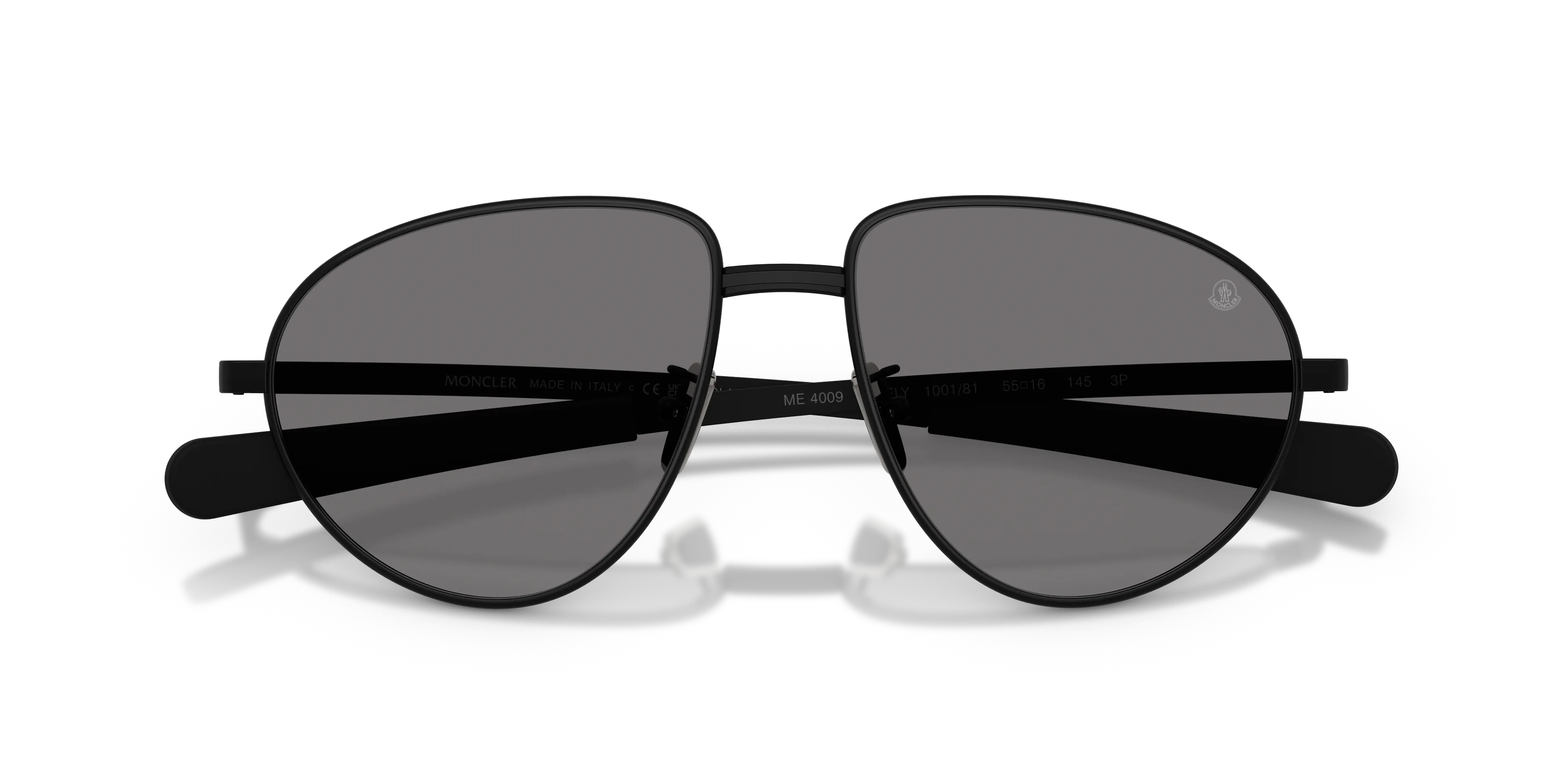 Moncler ME4009 VIZLA 100181 Occhiali da sole Metallo Nero Grigio Pilot Polarizzata - immagine 2