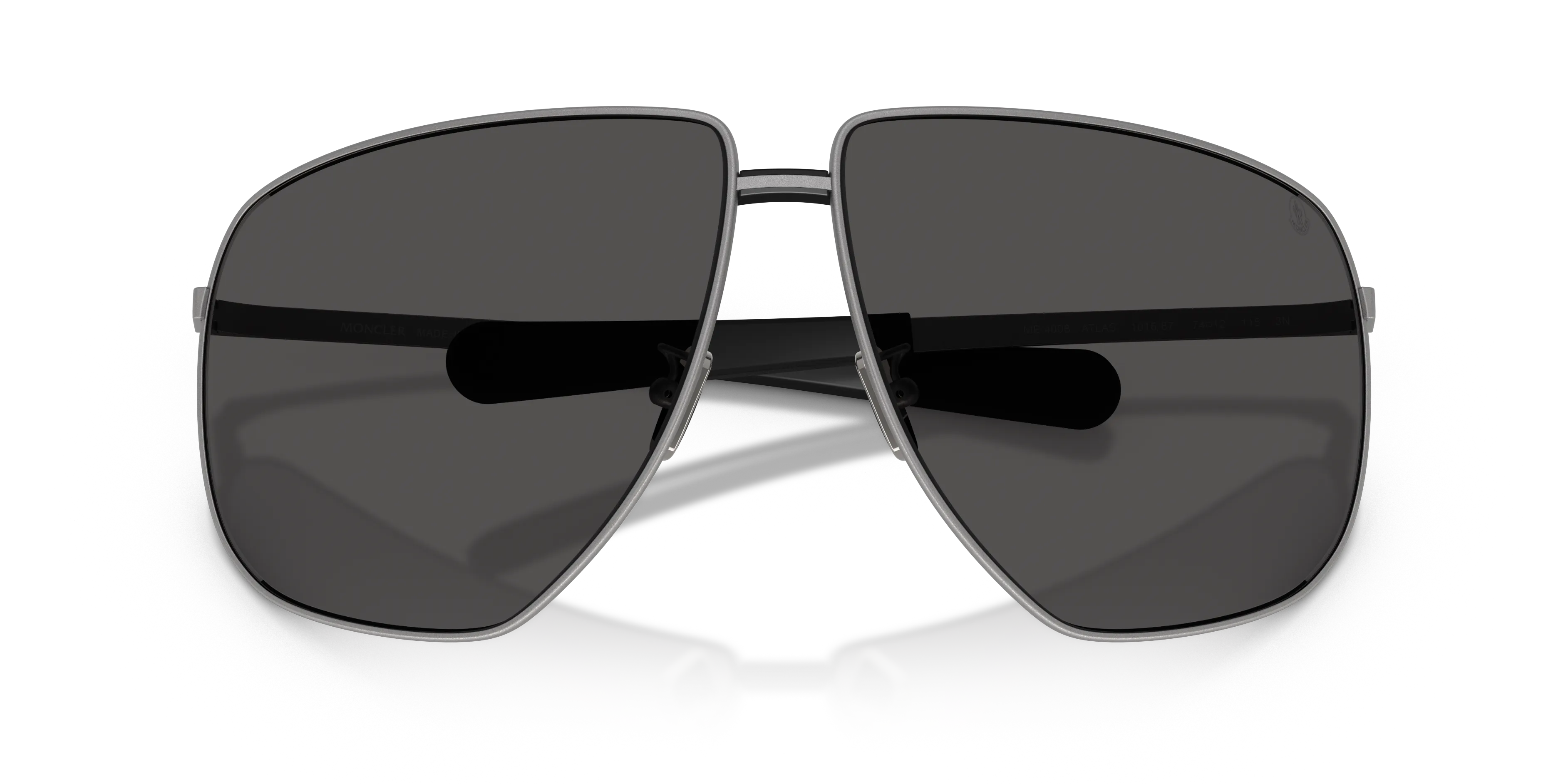 Moncler ME4008 ATLAS 101687 Occhiali da sole Metallo Grigio Grigio Pilot Normale - immagine 2