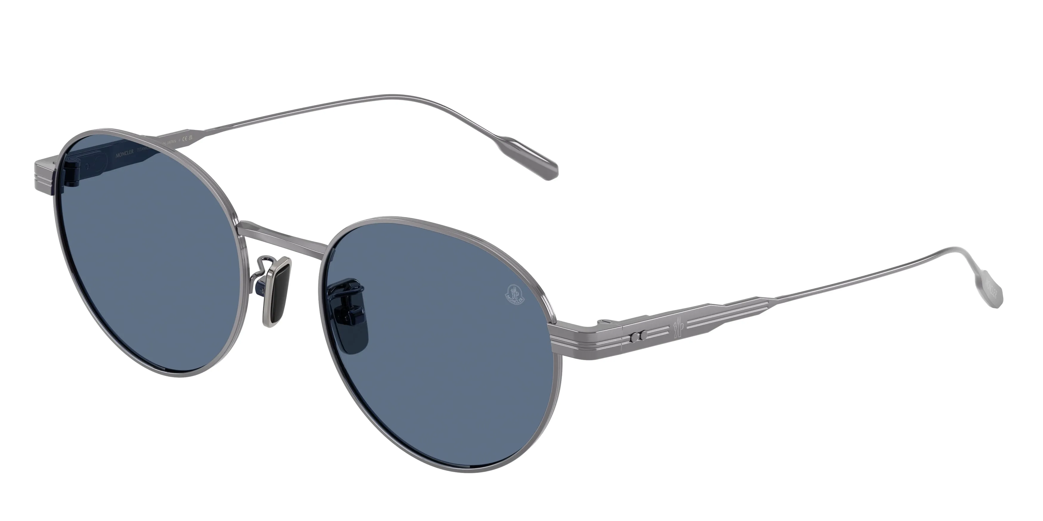 Moncler ME4006TD SUBTILA 100580 Occhiali da sole Titanio Grigio Blu Rotonda Normale - immagine 1